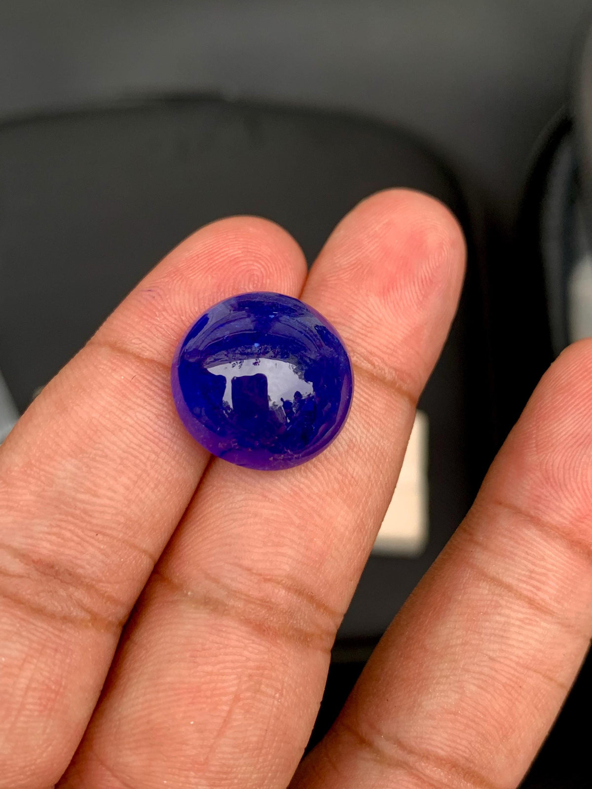 AAA Tanzanite Cabochon: Deep Blue-Violet Gemstone, December Birthstone (25.3 Carat