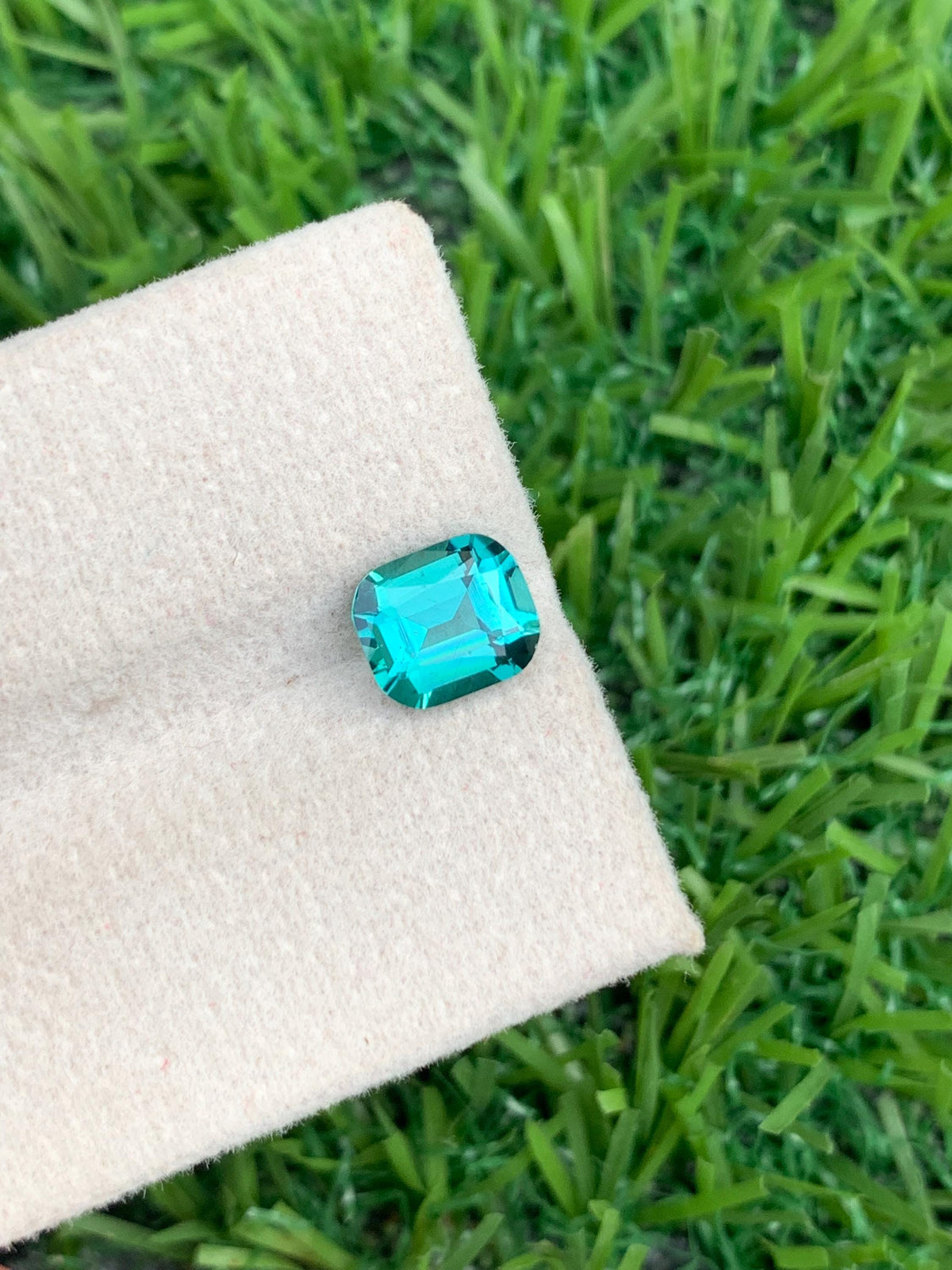 Blue Lagoon Tourmaline Gemstone: 1.25 CT Cushion Cut, Afghanistan Origin
