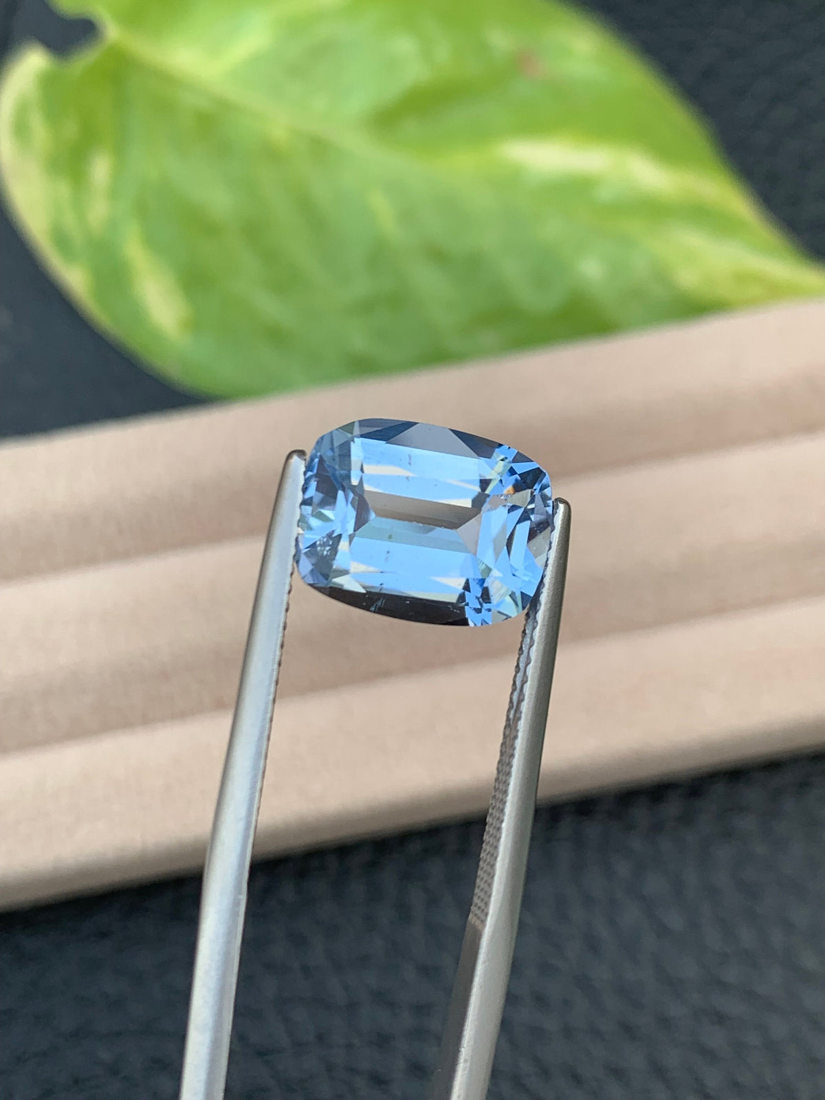 Santa Maria Aquamarine Gemstone: 4.80 CT Deep Blue Cushion Cut