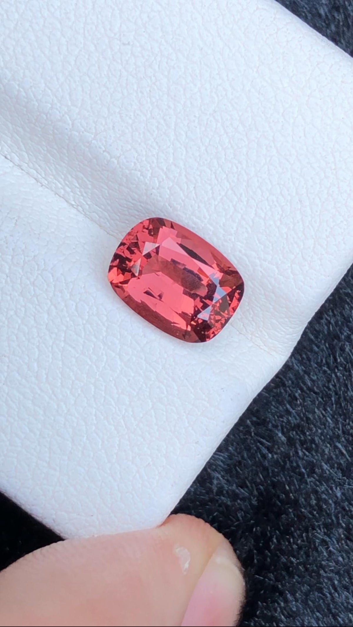 Reddish Pink Spinel: 1.75 CT Cushion Cut Loose Gemstone