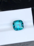 Gem Quality Lagoon Blue Tourmaline Gemstone: Cushion Cut October Birthstone, 6.45 CT