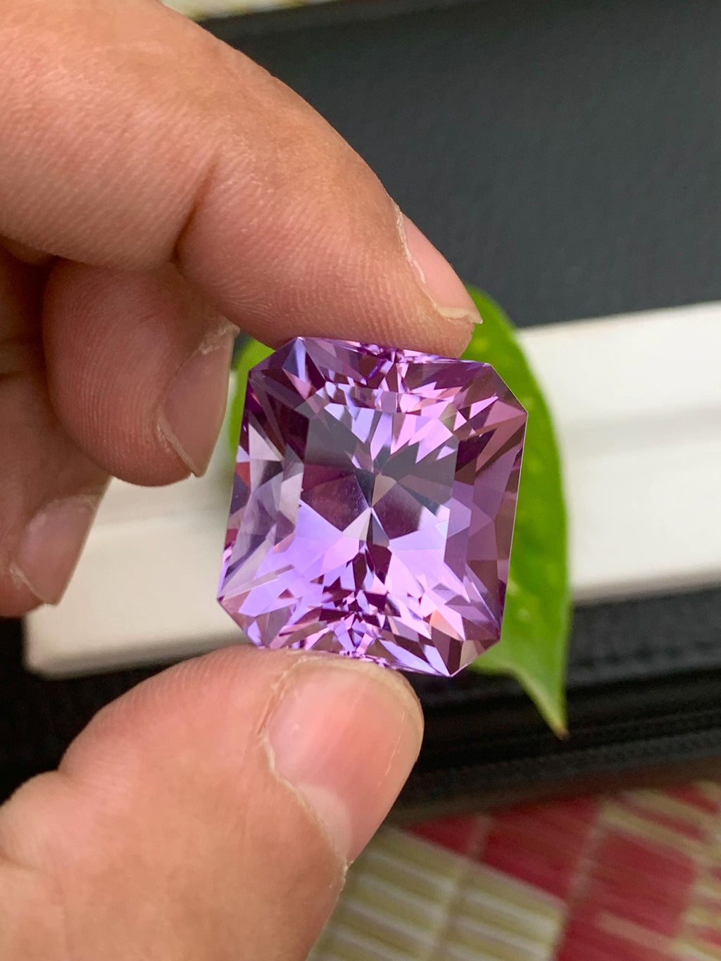 Fancy Precision Flower Cut Amethyst Loose Gemstone -41.80  Carats