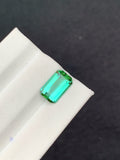 Emerald Cut Blue Green Tourmaline Gemstone: 2.25 Carat, Afghanistan Origin