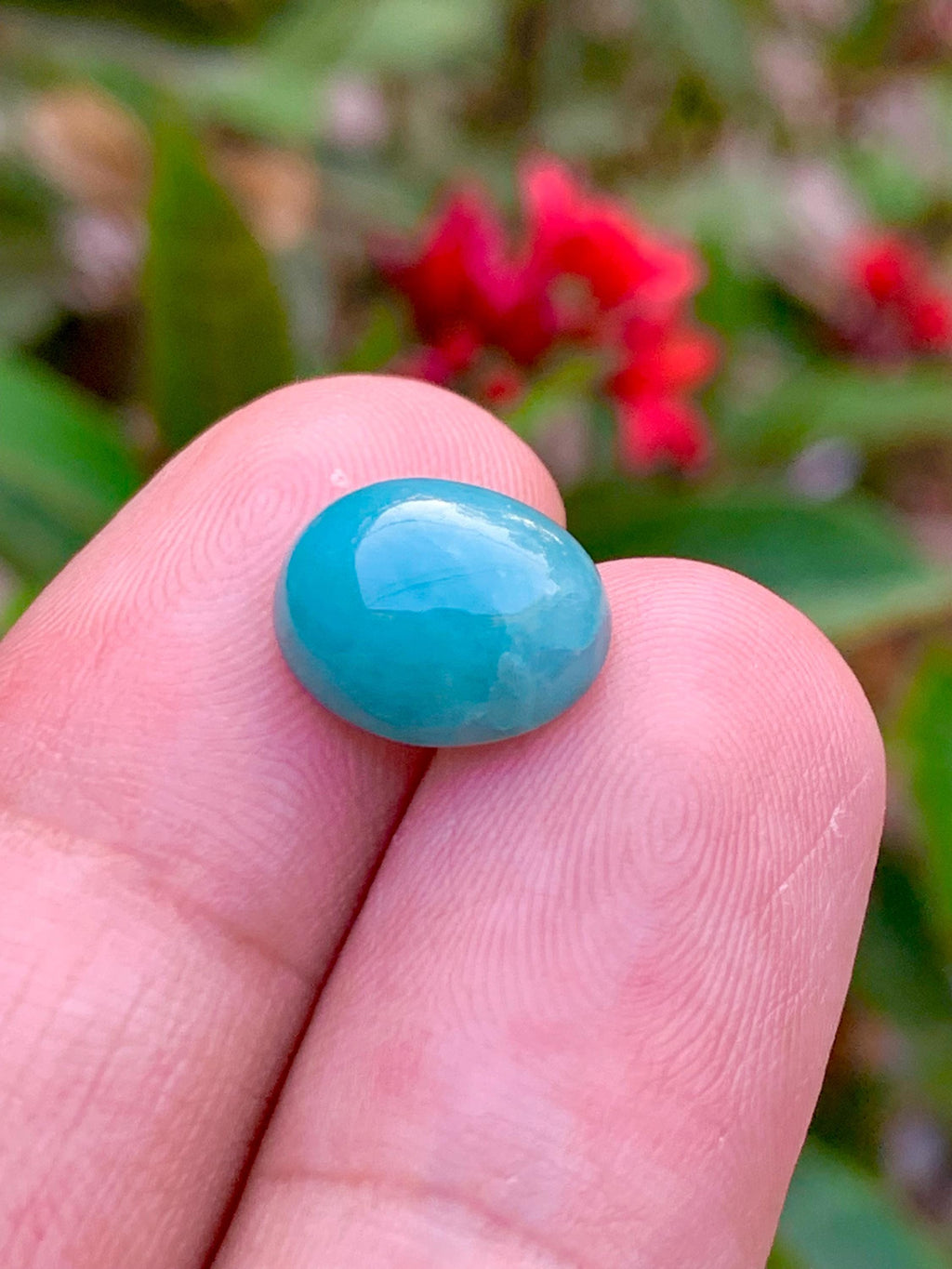 Grandidierite Gemstone Cabochon: Bluish Green, Rare Madagascar Stone, 5.25 Carats