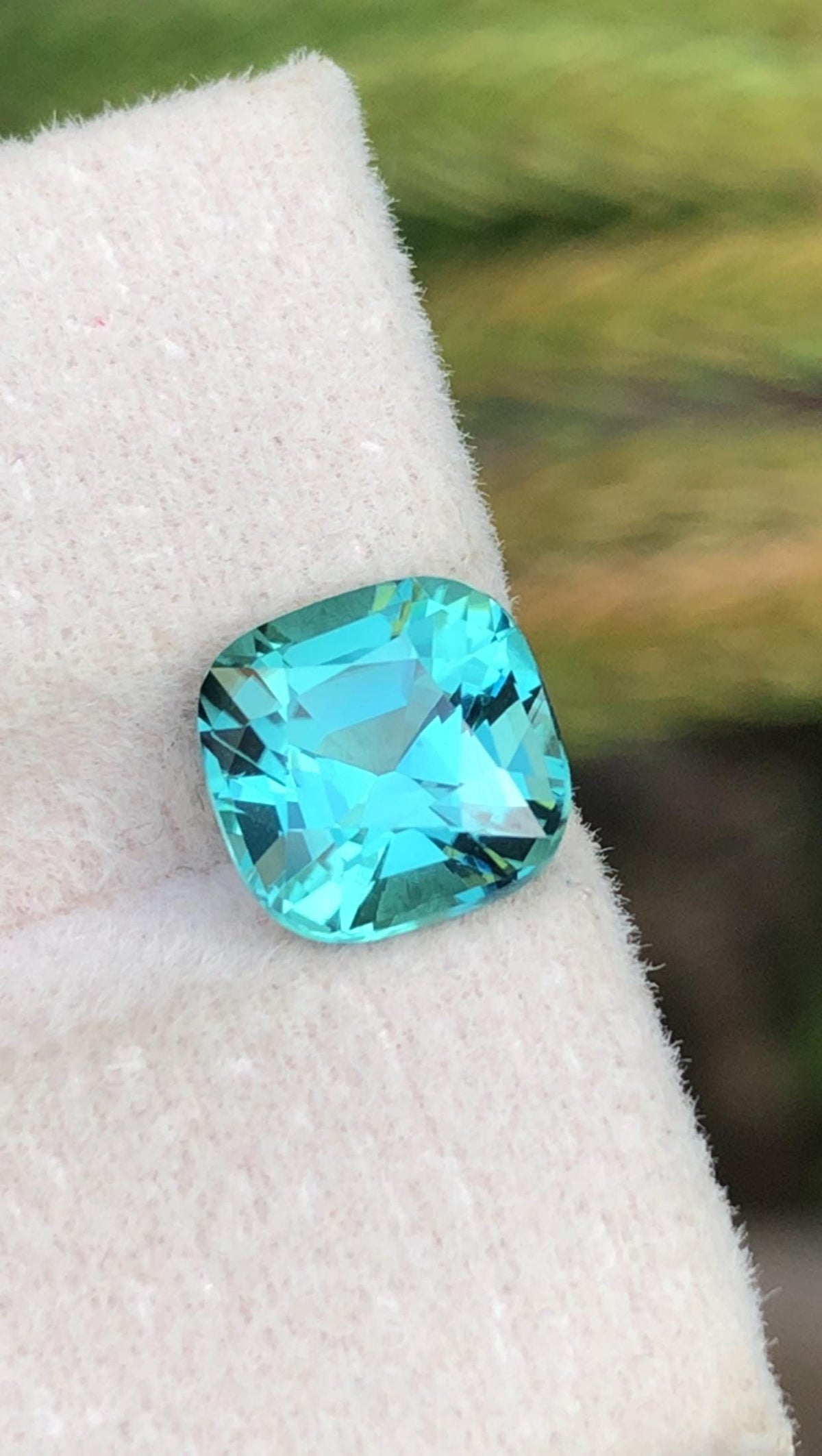 Lagoon Tourmaline Gemstone: 2.30 Carat Afghan Cushion Cut