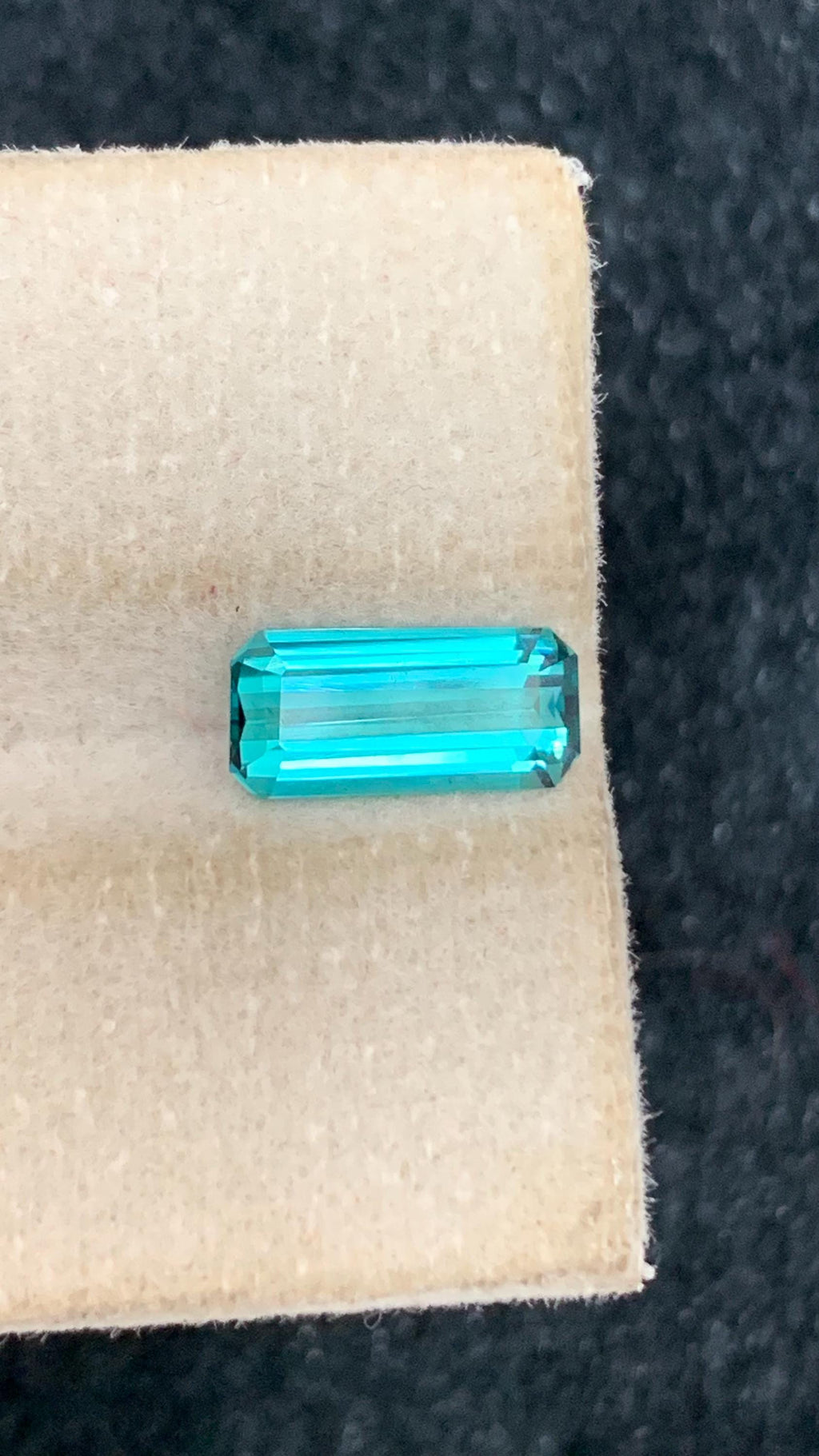 Neon Blue Tourmaline Stone For Ring Making, Faceted Tourmaline Gemstone, 1.30 CT
