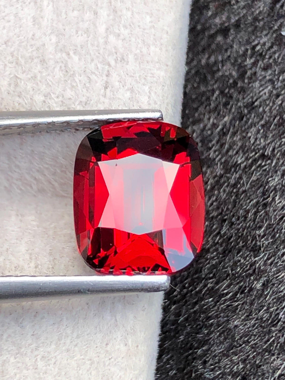 Rhodolite Garnet 3.13ct Cushion Cut Raspberry Pink from Tanzania