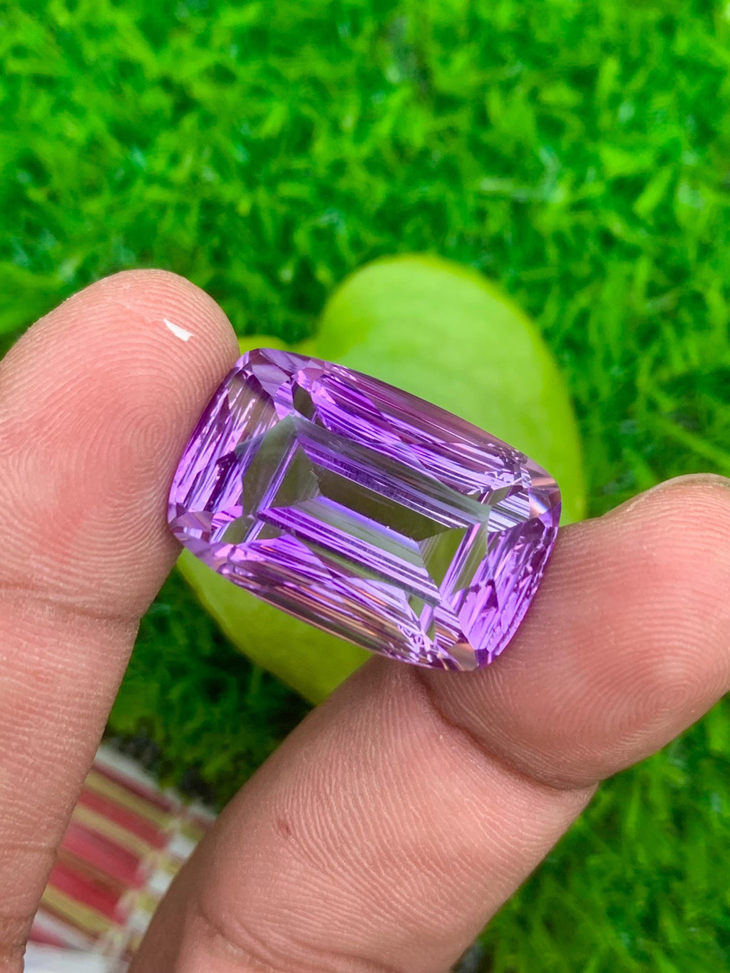 Fancy Cut Amethyst Gemstone: Natural Purple Ring Stone, 31.50 CT