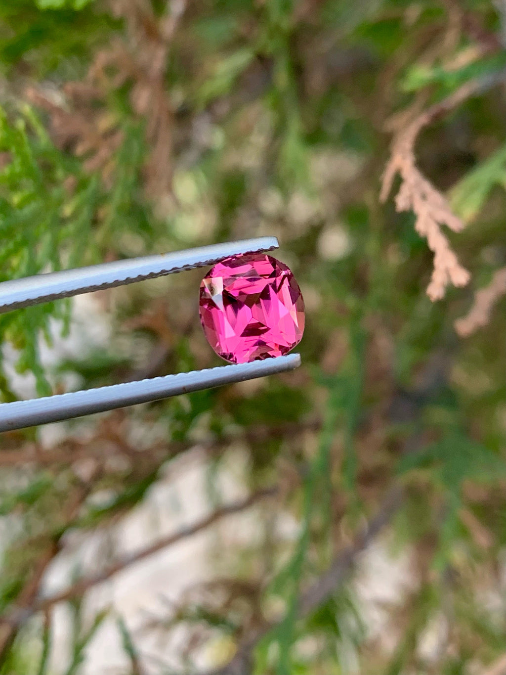 Pink Tourmaline Gemstone: 2.80 CT Faceted Cushion Cut, October Birthstone