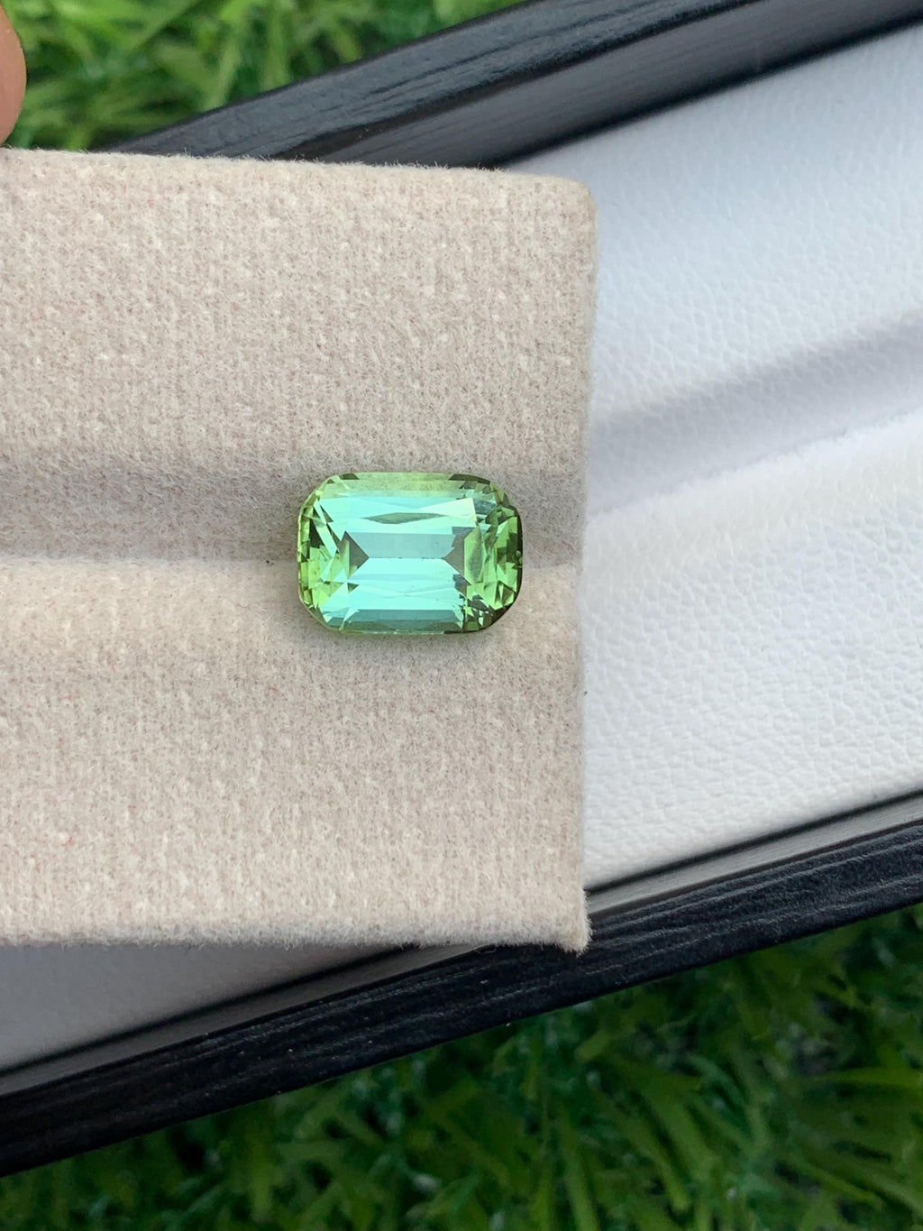 Mint Green Tourmaline Gemstone: Cushion Cut, 2.65 Carat, Afghanistan