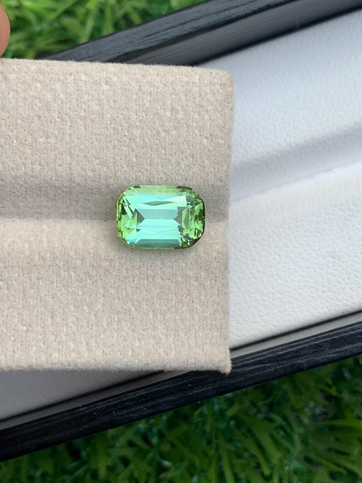 Mint Green Tourmaline Gemstone: Cushion Cut, 2.65 Carat, Afghanistan
