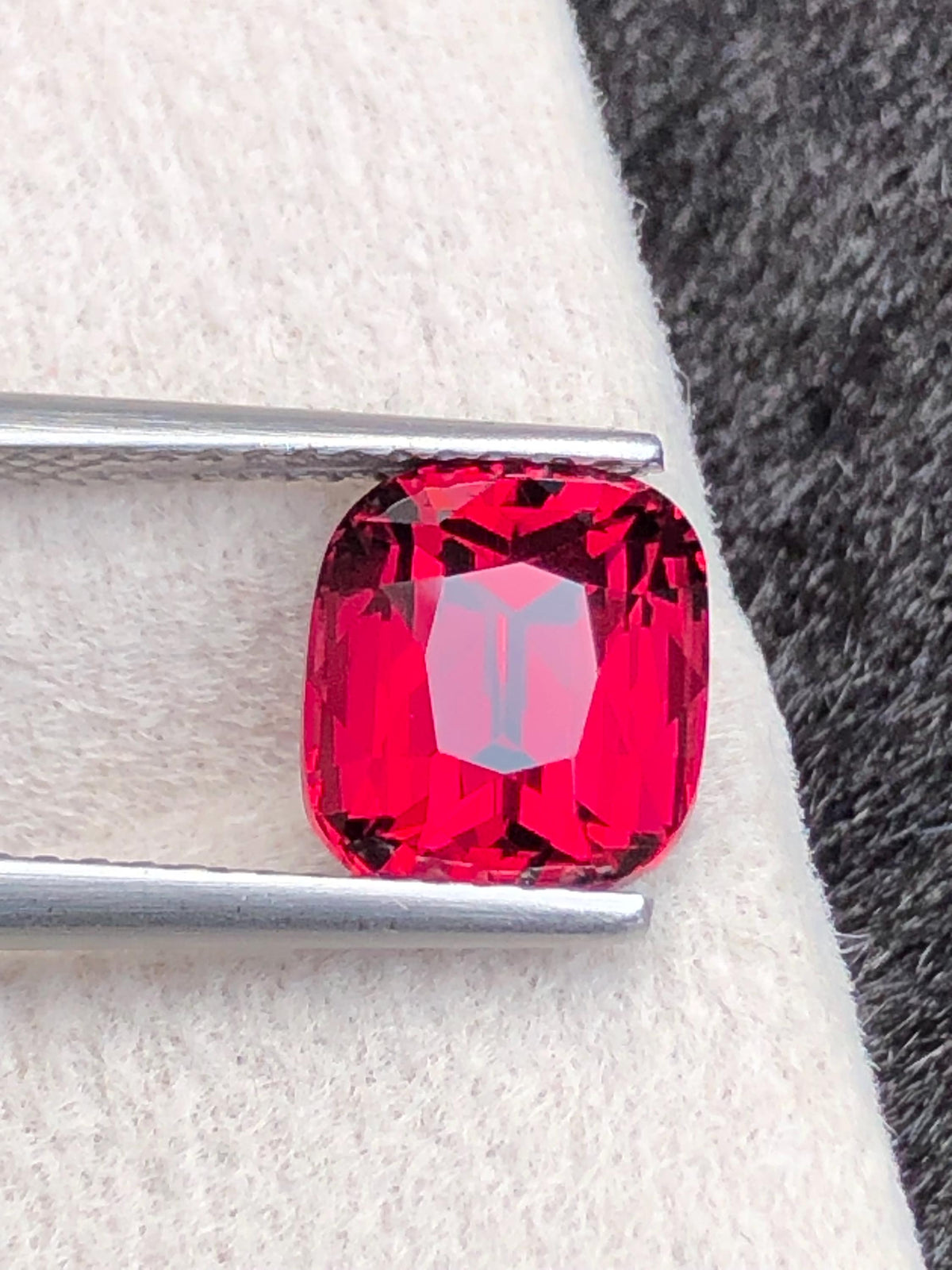 Rhodolite Garnet 3.21ct Cushion Cut –  Raspberry-Tone Tanzanian Gemstone