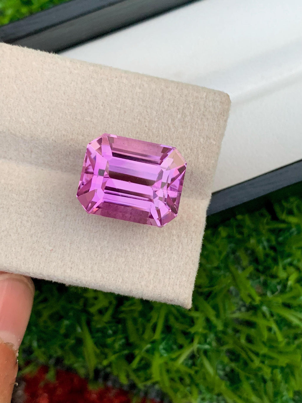 Natural Pink Kunzite Gemstone: Emerald Cut, 14.95 CT, Afghanistan Origin