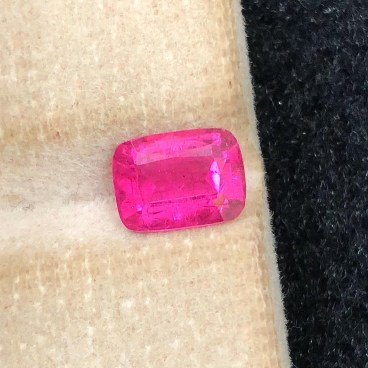 Pink Rubellite 1.10ct Cushion Cut Loose Gemstone from Afghanistan
