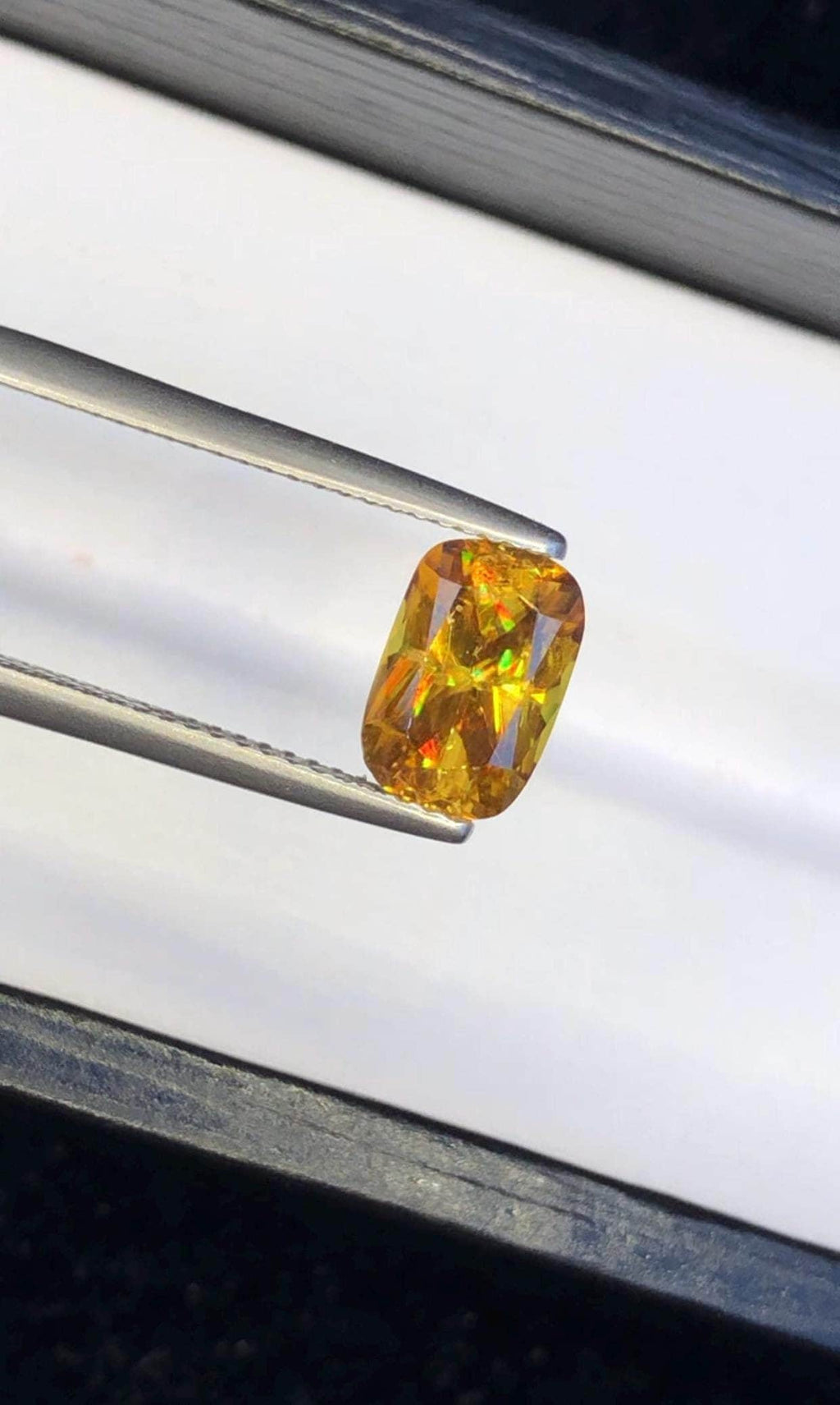 Natural Sphene Gemstone: 2.15 ct Greenish Yellow Cushion Cut
