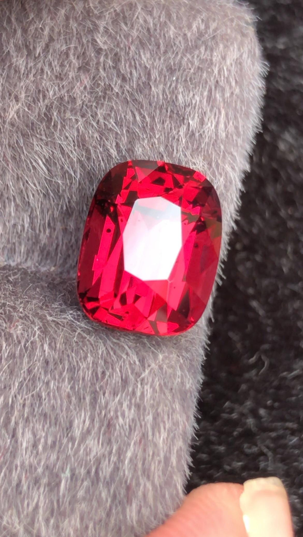 Rhodolite Garnet 3.71ct Cushion Cut Tanga Mine Tanzania Gemstone