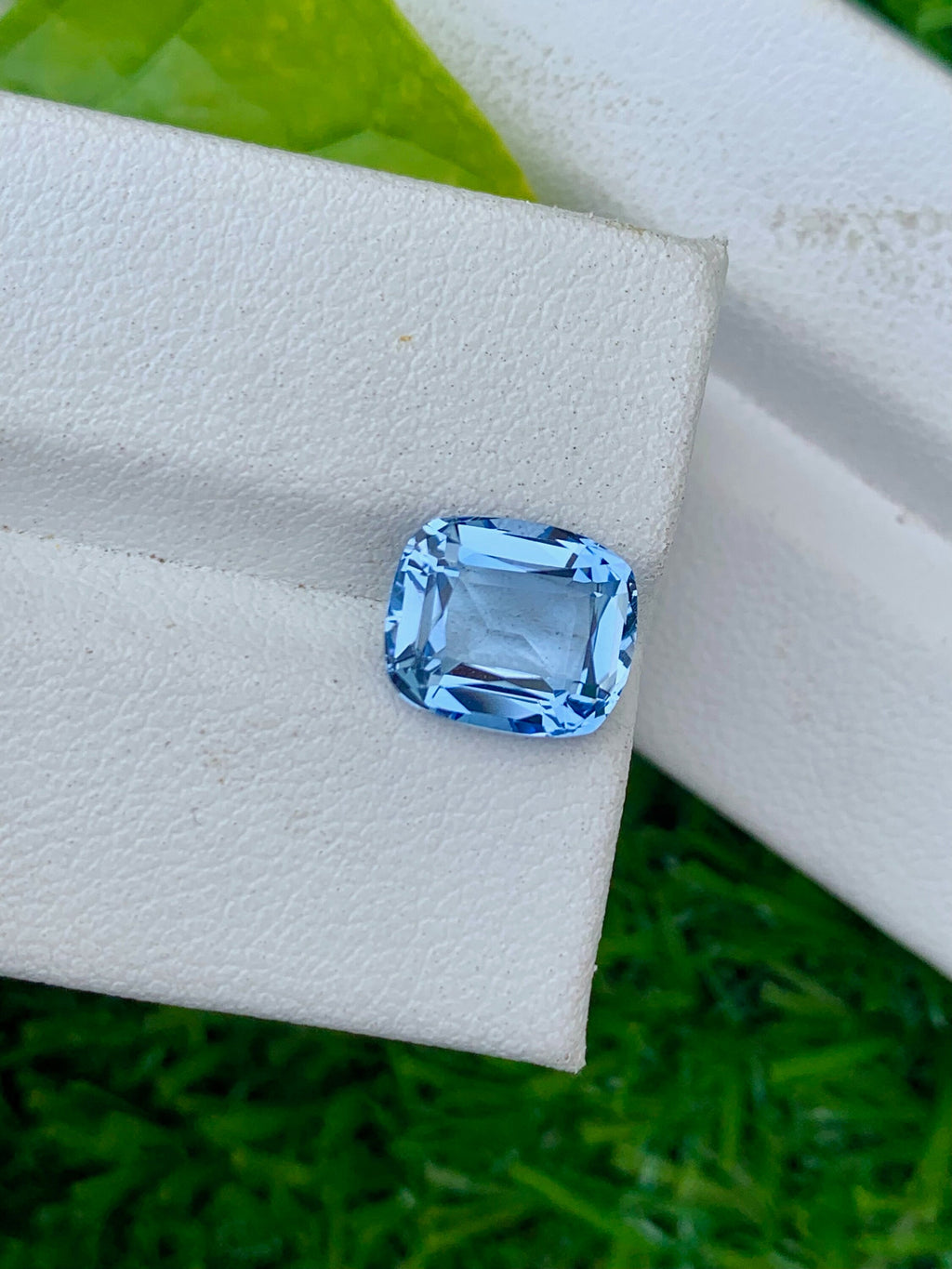 Natural Santa Maria Aquamarine Gemstone: 2.80 CT Flawless Cushion Cut