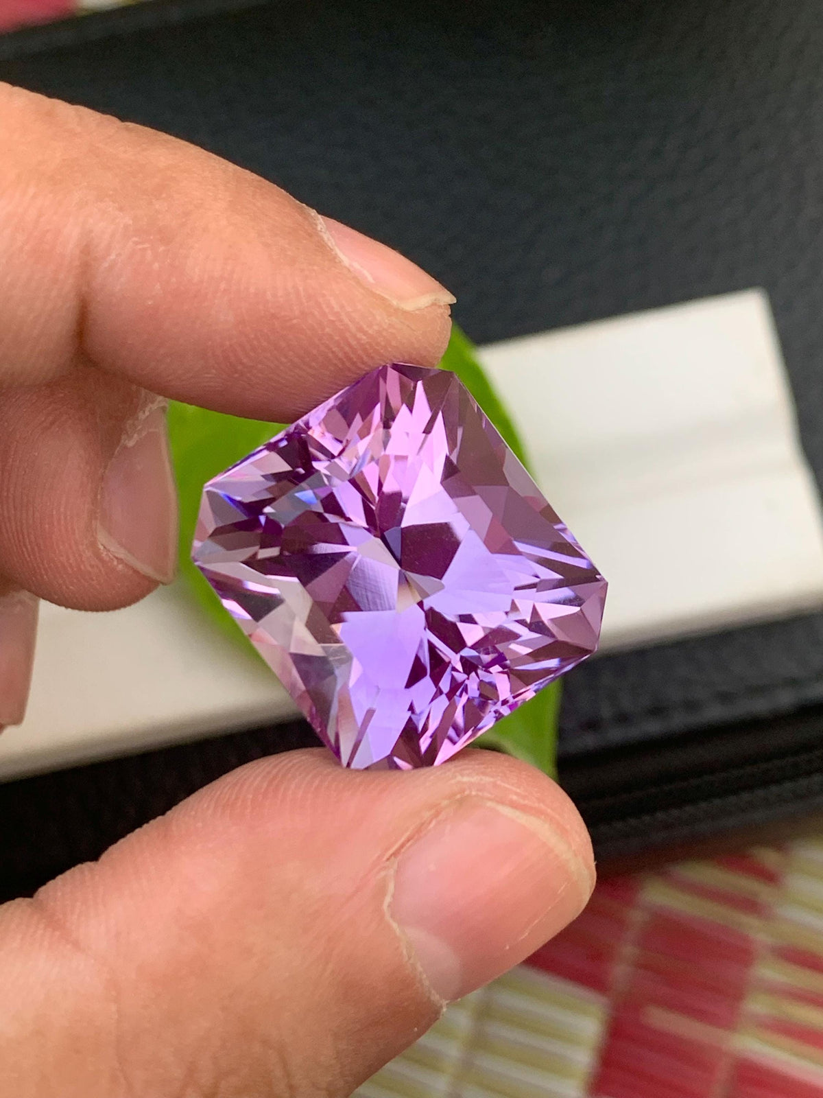 Fancy Precision Flower Cut Amethyst Loose Gemstone -41.80  Carats