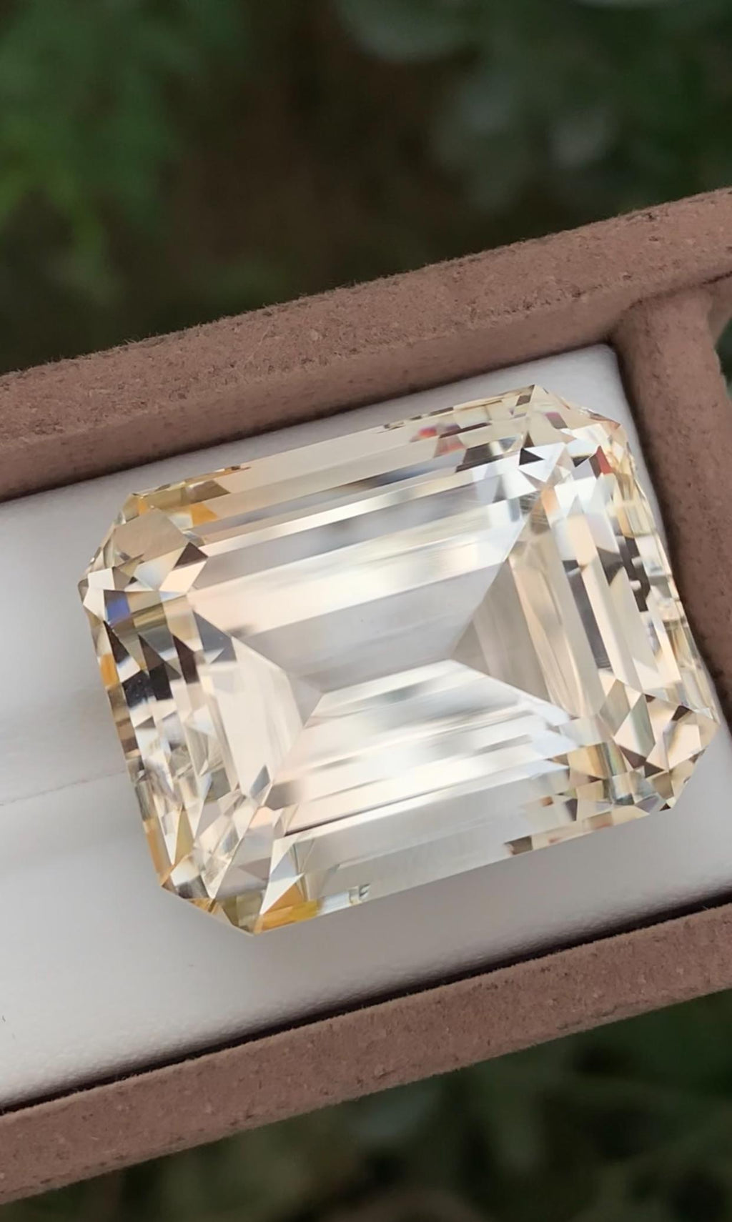 Unheated Imperial Topaz Gemstone: 126 CT Natural Yellow Cushion Cut Stone