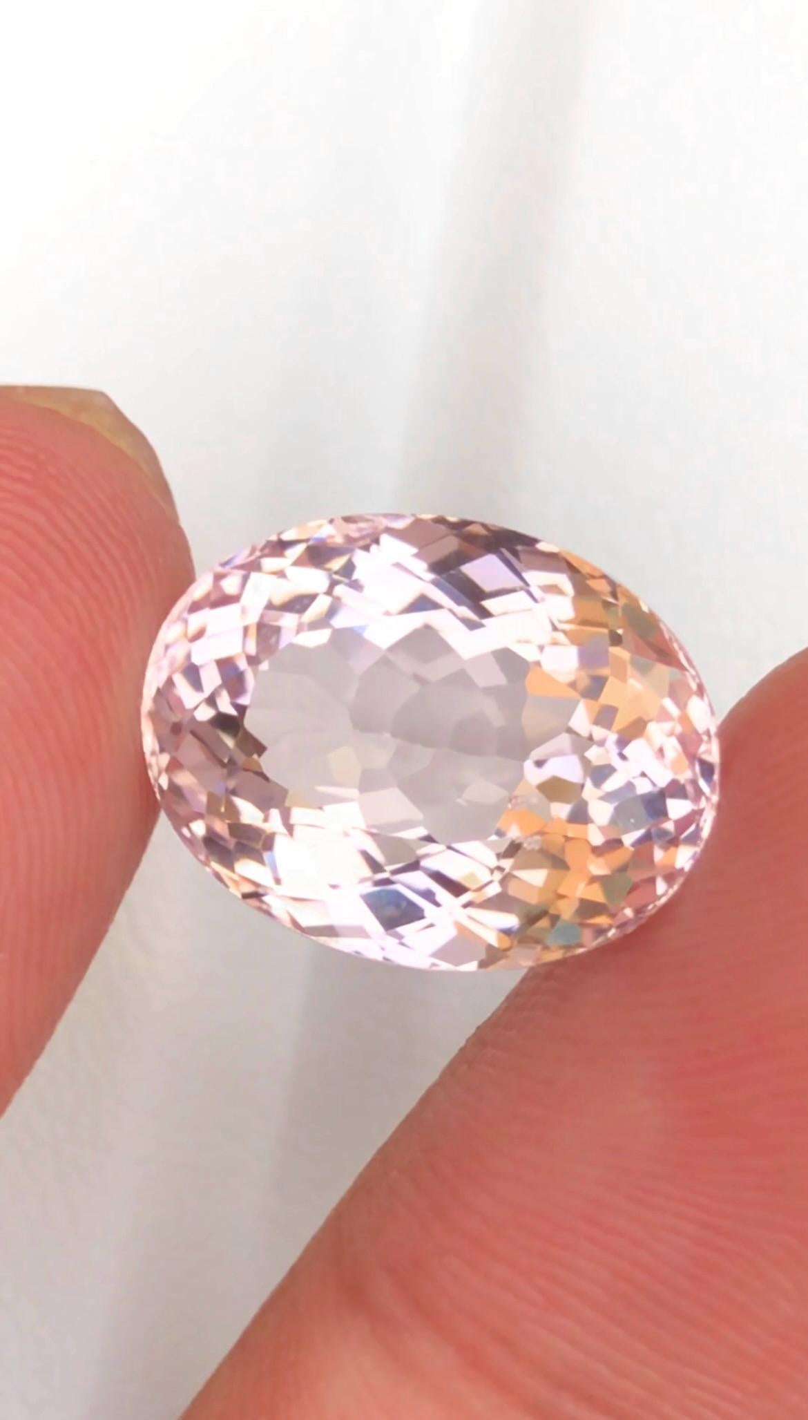 Pink Morganite 10.55 ct Oval Cut – From Pakistan