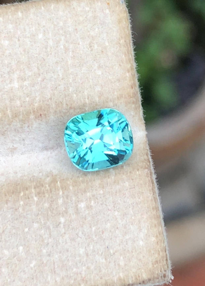 Pure Lagoon Color Tourmaline Cushion Cut – 1.95 Carat from Afghanistan