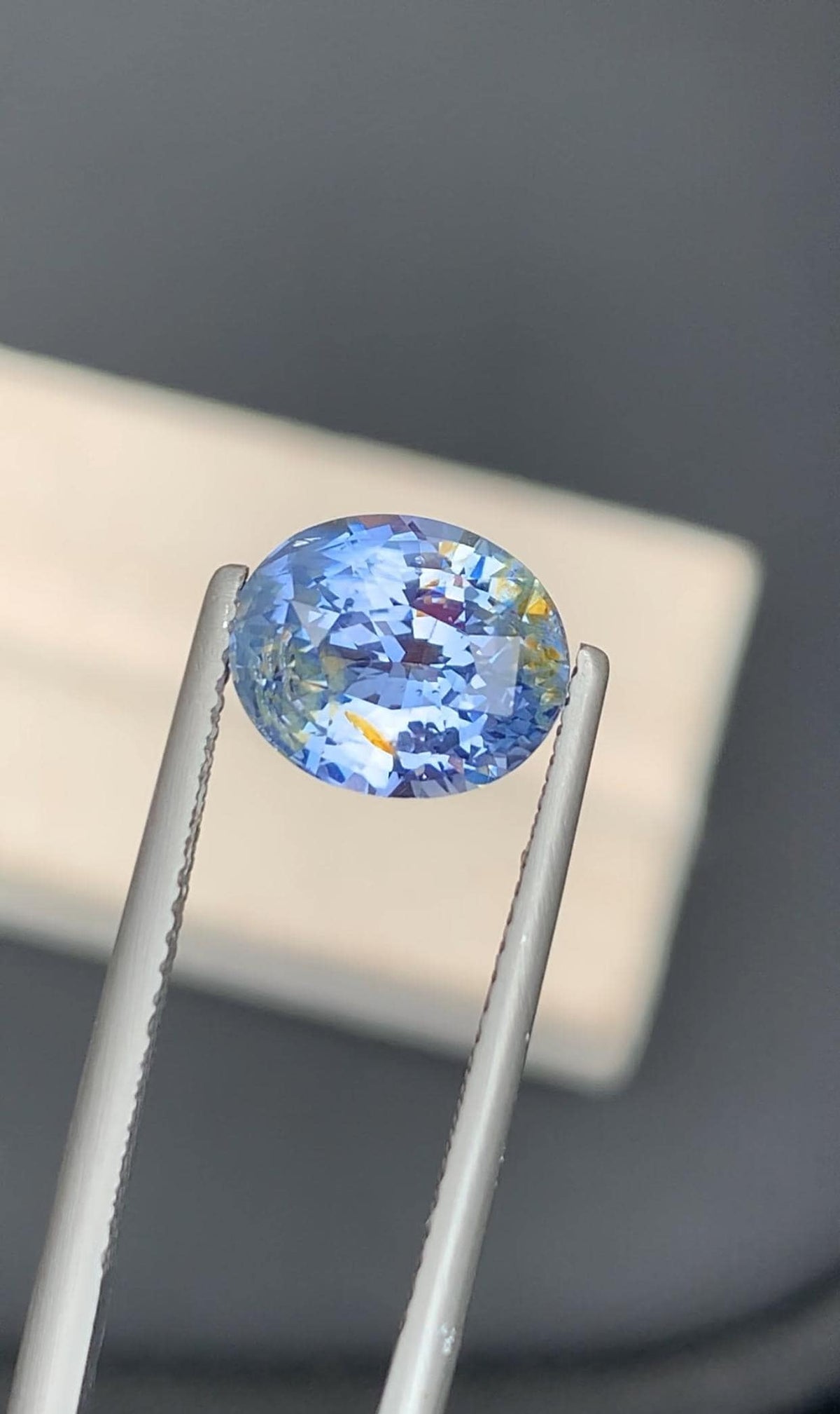 Certified 4.05 Carat Blue Sapphire Gemstone: Oval Faceted Jewelry Stone