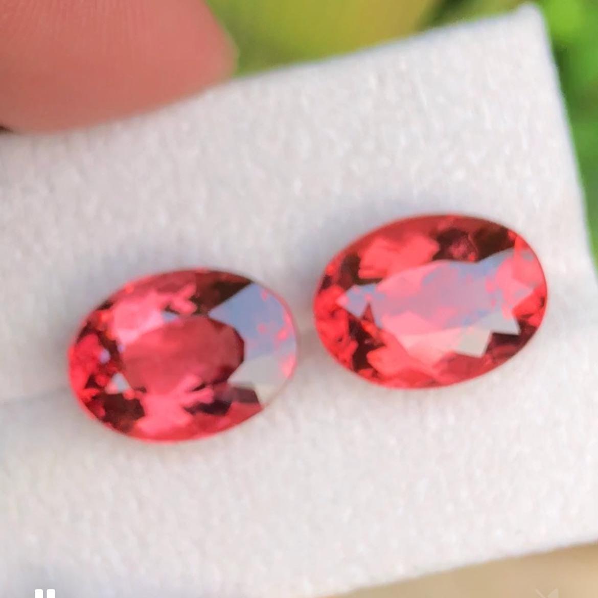 Pink Apatite 15.50ct Matched Oval Pair Madagascar