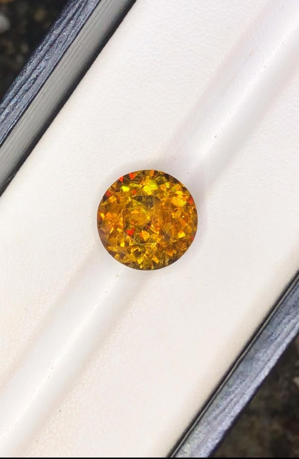 3.60 ct Full Fire Sphene Gemstone: Natural Titanite, August Birthstone