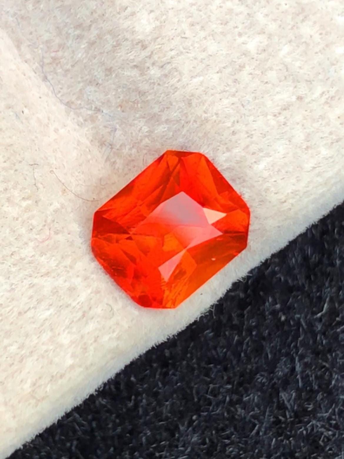 Orange Clinohumite 0.77ct Octagonal Cut Certified – Afghanistan