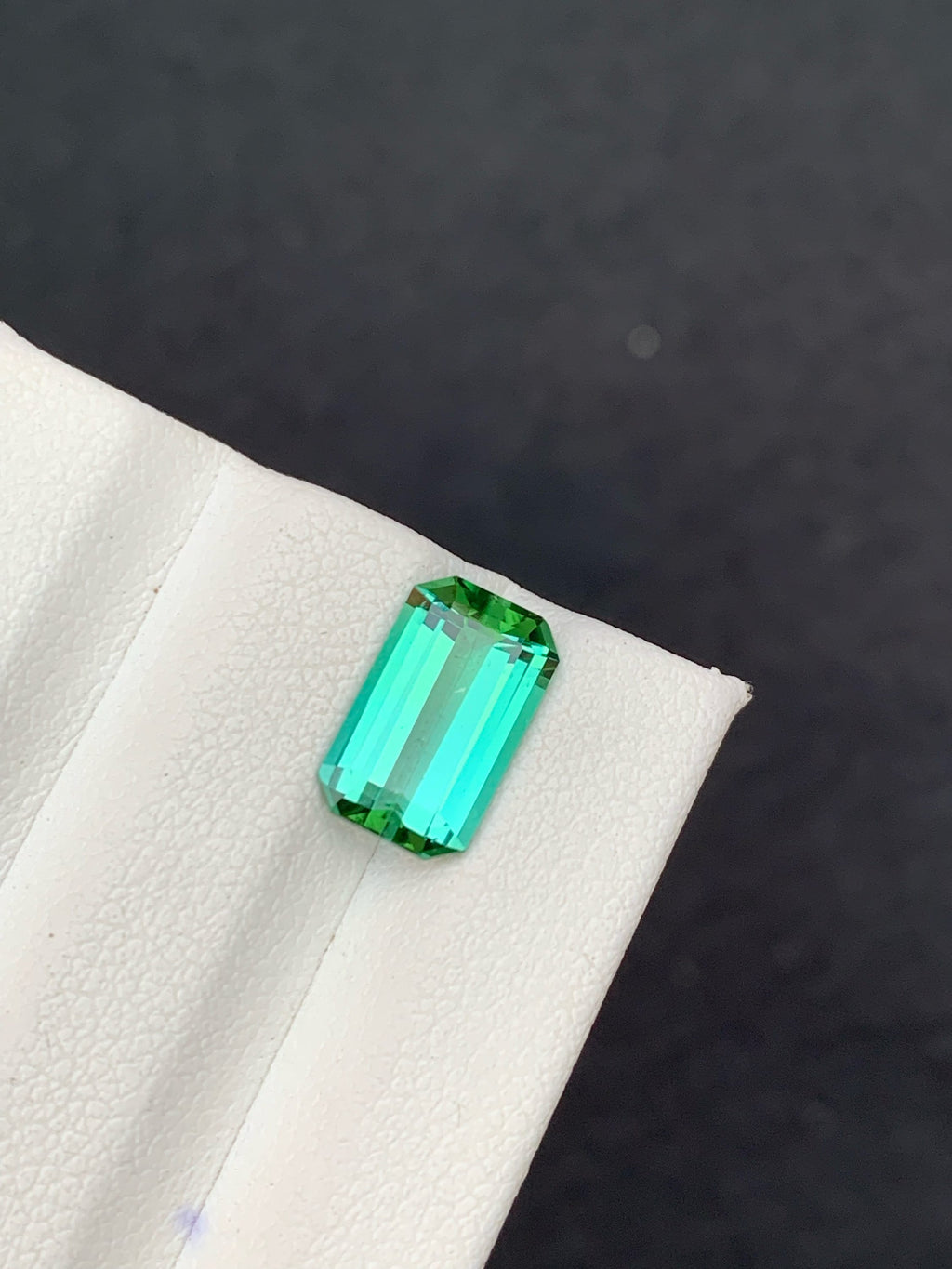 Emerald Cut Blue Green Tourmaline Gemstone: 2.25 Carat, Afghanistan Origin