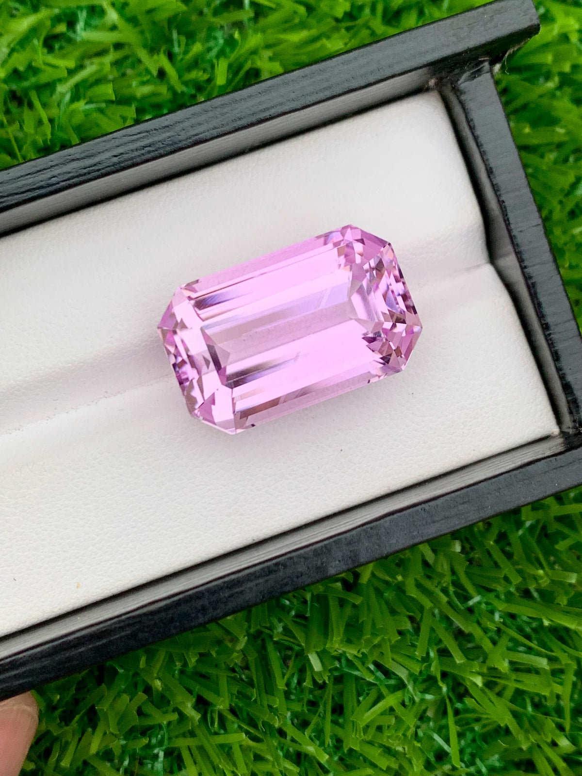 37.10 Carat Deep Pink Kunzite Gemstone: Emerald Cut, VSS Clarity