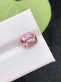 Natural Light Pink Tourmaline Gemstone: 3 CT Cushion Cut Stone