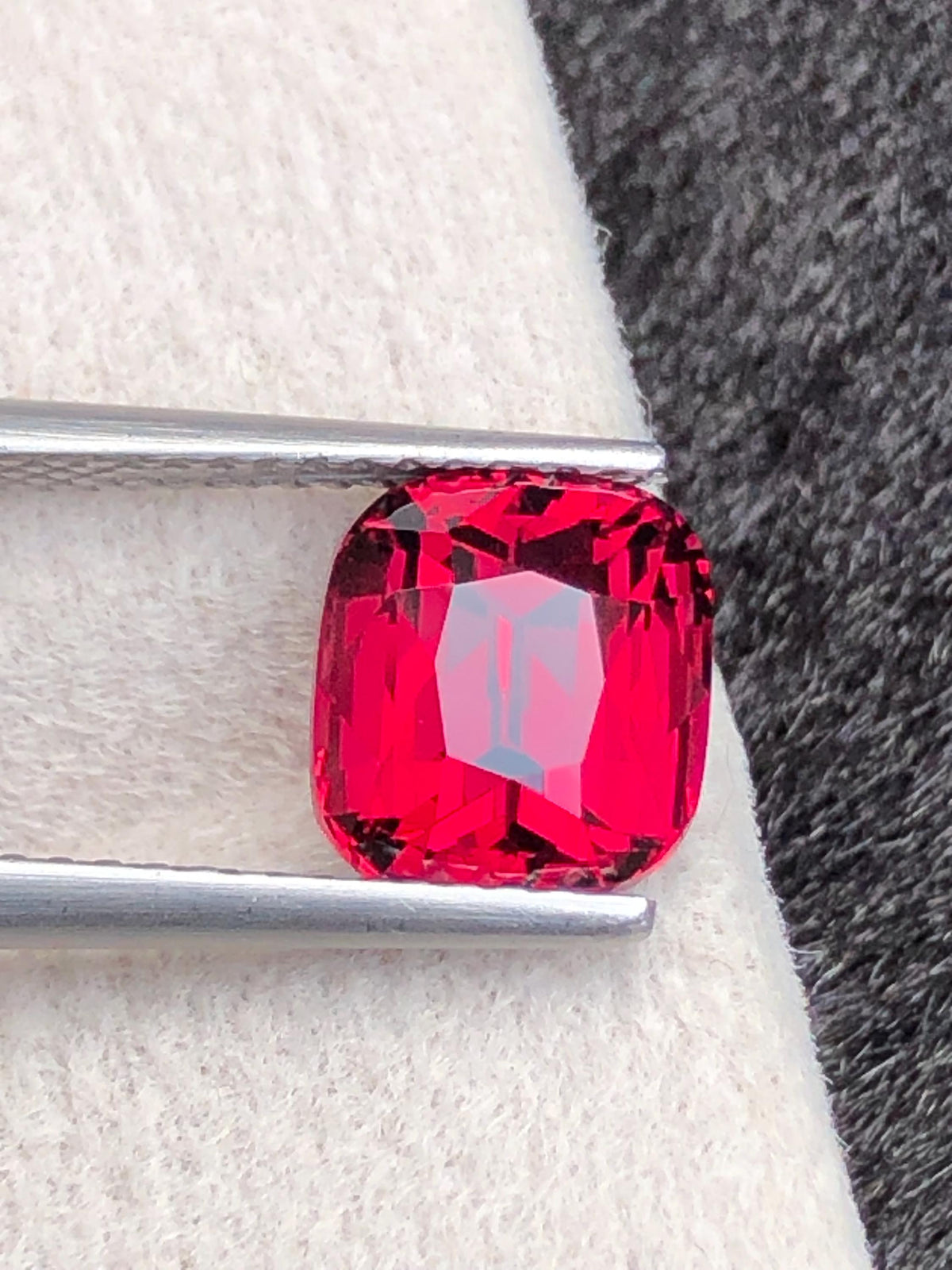 Rhodolite Garnet 3.21ct Cushion Cut –  Raspberry-Tone Tanzanian Gemstone