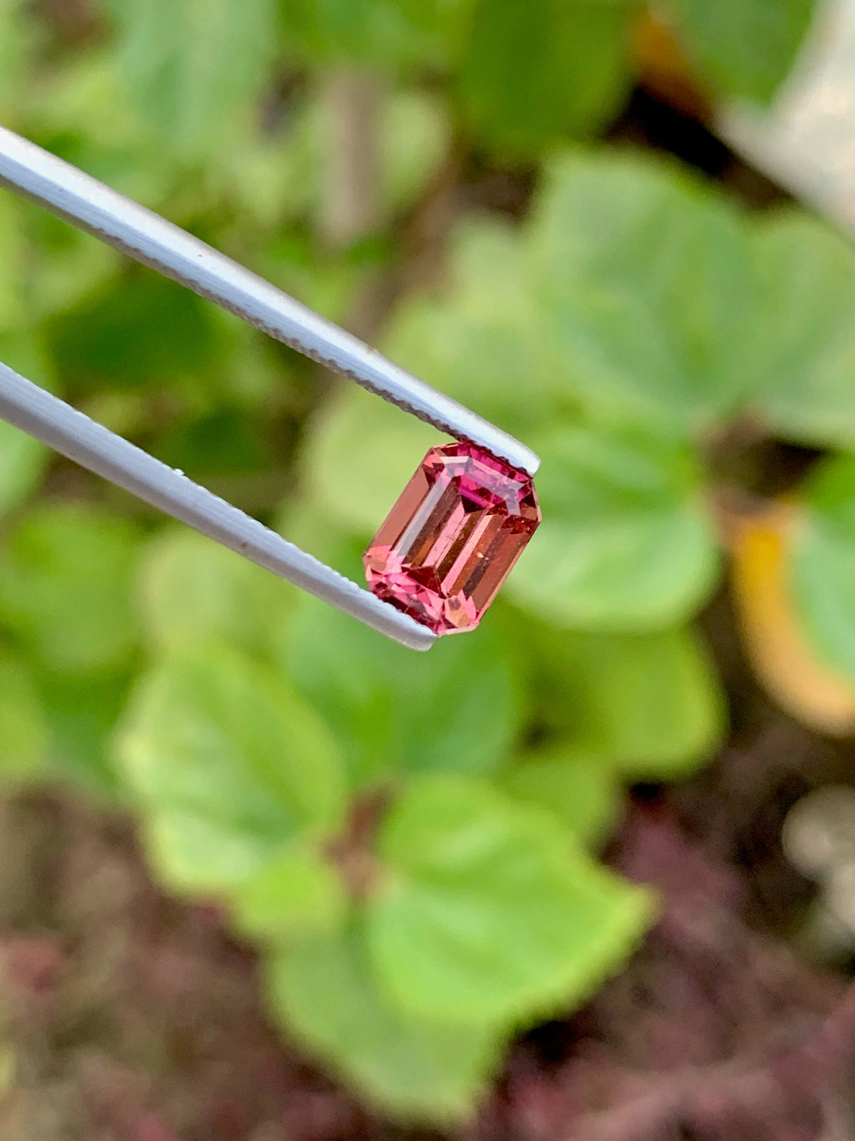 Pink Tourmaline Gemstone: 1.70 CT Emerald Cut, October Birthstone