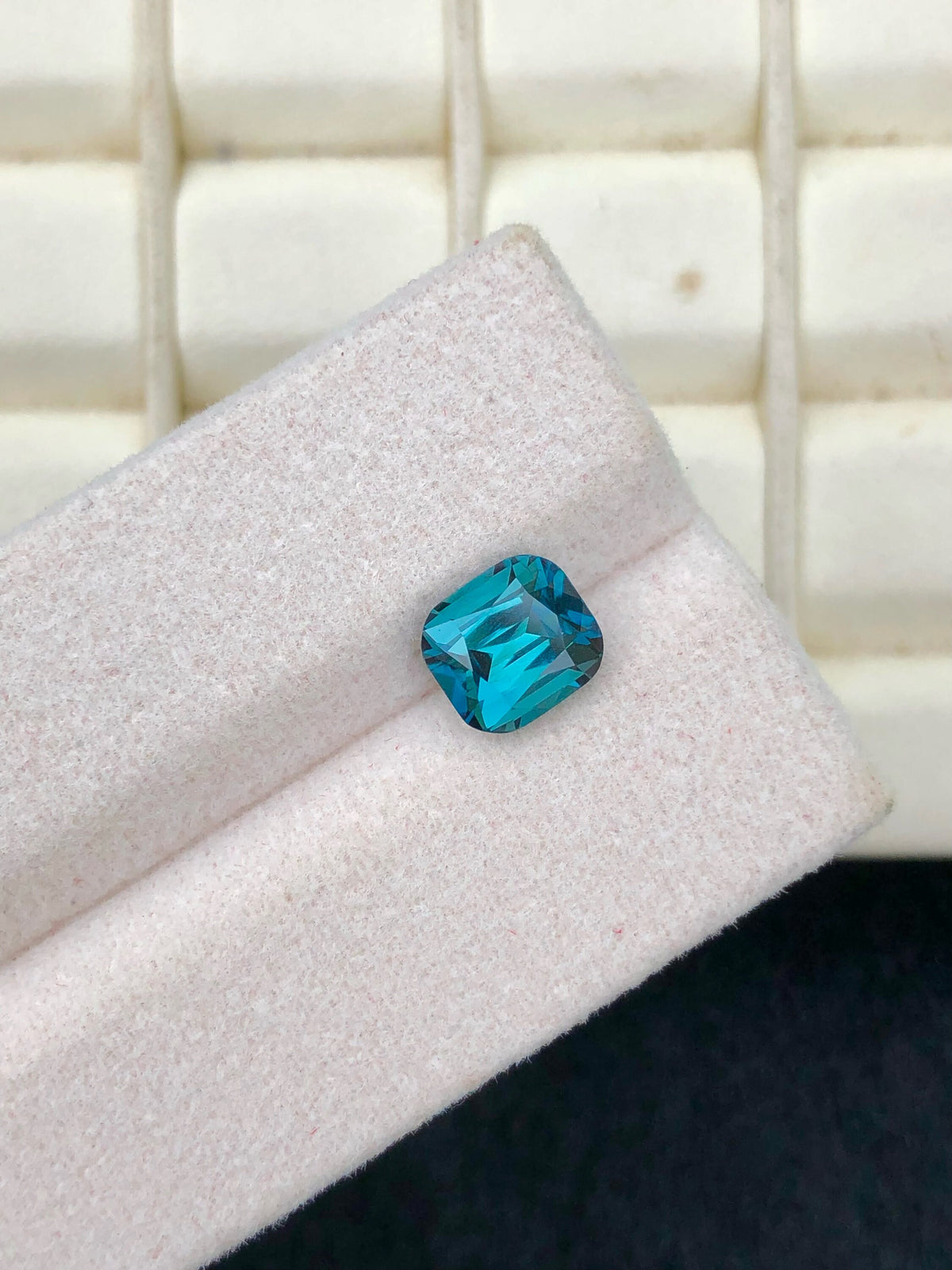 Lagoon Blue Tourmaline Gemstone: 2.05 CT Cushion Cut, Afghanistan
