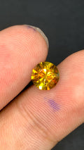 1.65 CT Round Cut Sphene Gemstone: Fire Titanite Stone, Engagement Ring