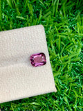 Purplish Pink Spinel Gemstone: 1.40 CT Cushion Cut, Tanzania