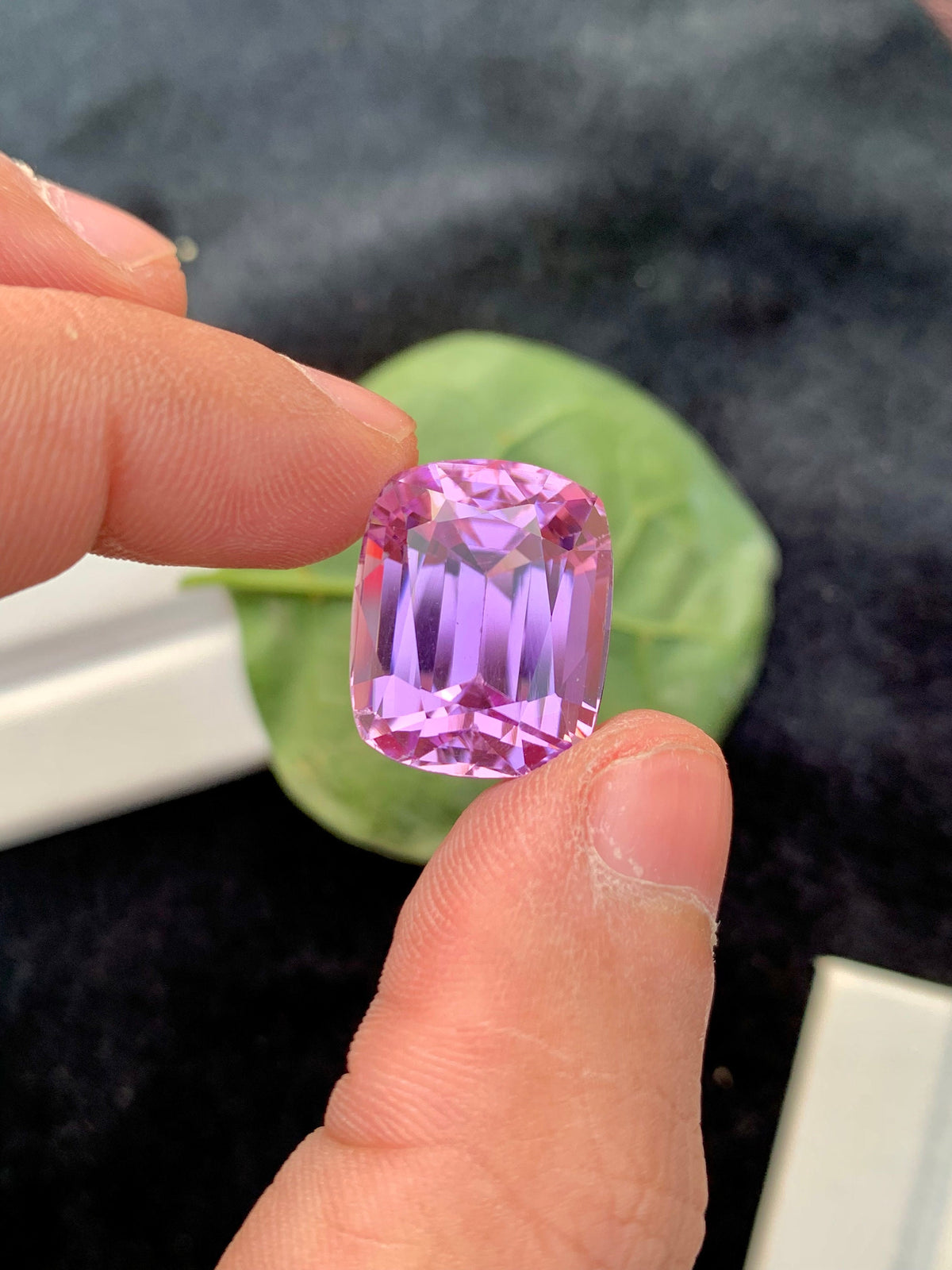 Natural Pink Kunzite Gemstone: 31.05 CT Faceted Cushion Cut