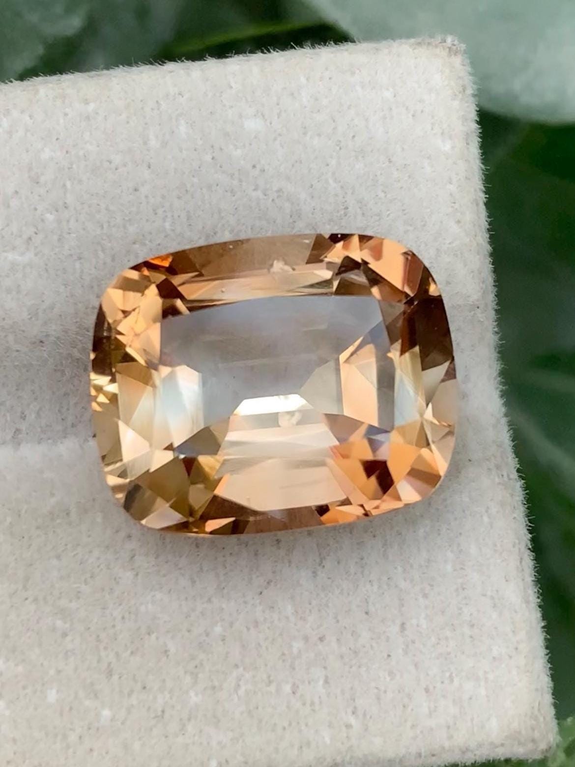 Champagne Topaz 12.70ct - Cushion Cut - Skardu Pakistan