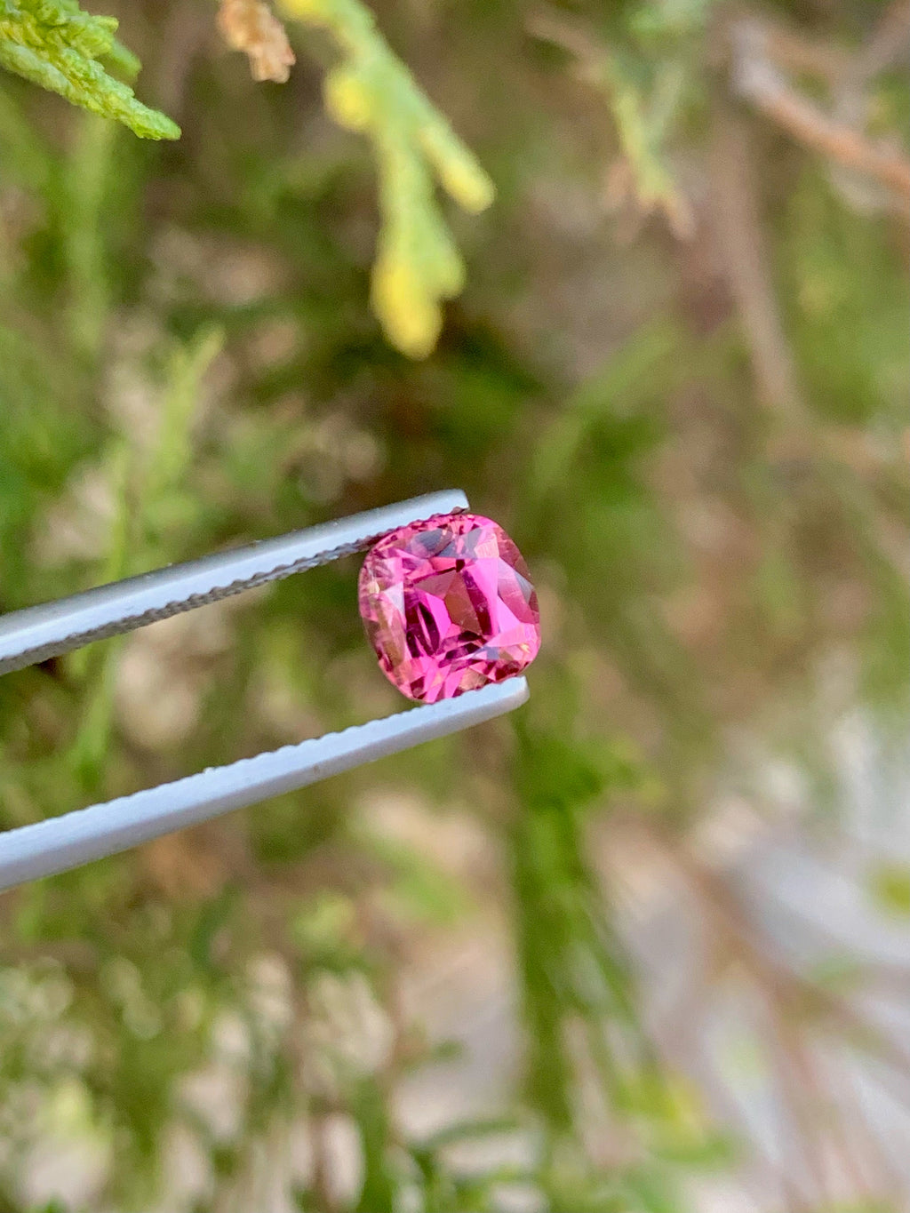 Pink Tourmaline Stone: 1.75 CT Faceted Cushion Cut Gemstone from Afghanistan