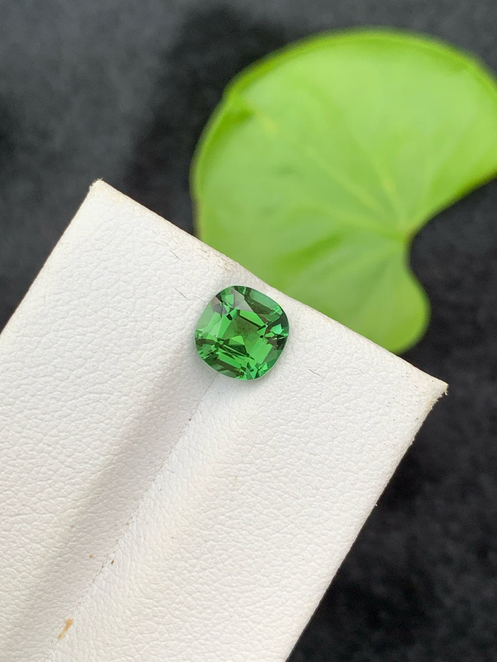 Green Tourmaline Gemstone: 1.60 CT Cushion Cut, Afghanistan
