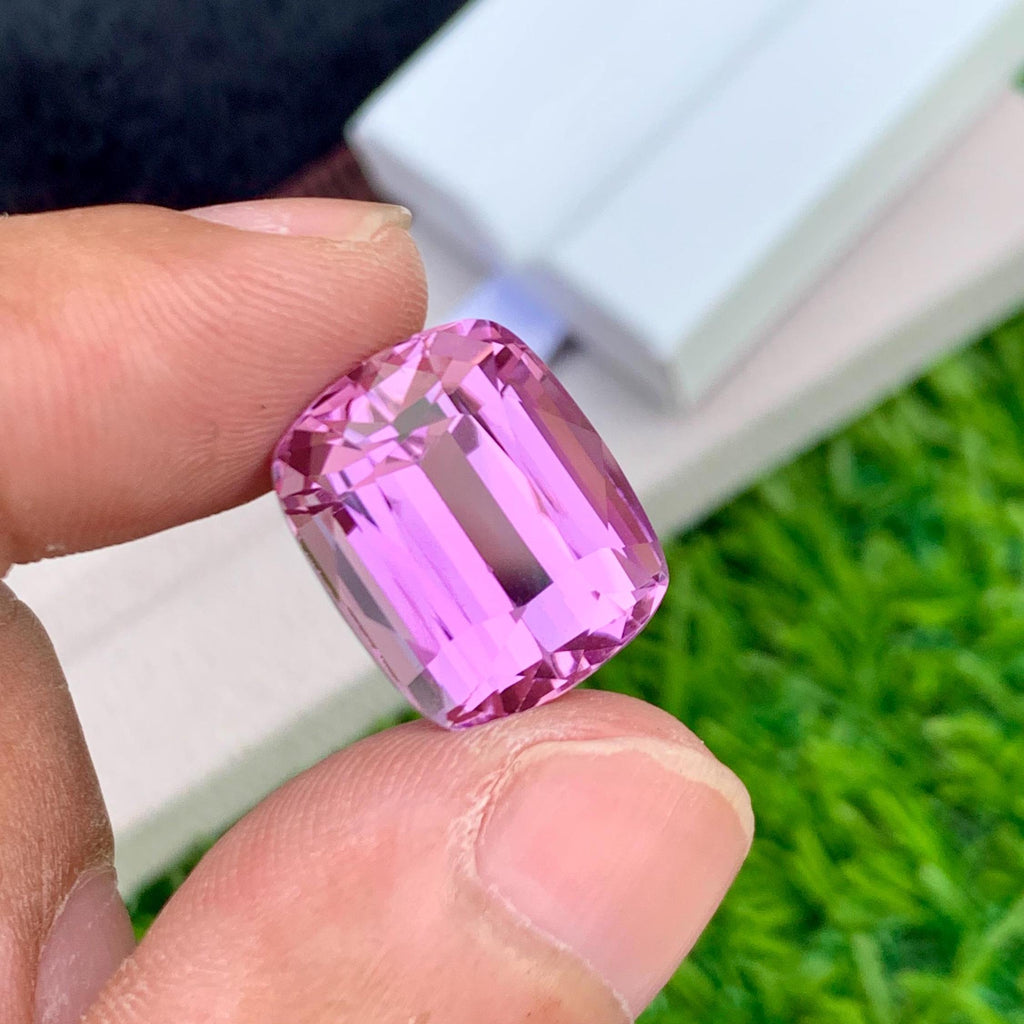 Pink Kunzite 19.45ct Cushion Cut – Elegant Afghan Gemstone
