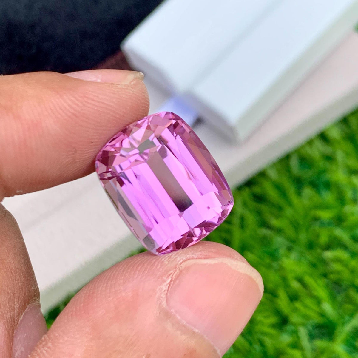 Pink Kunzite 19.45ct Cushion Cut – Elegant Afghan Gemstone
