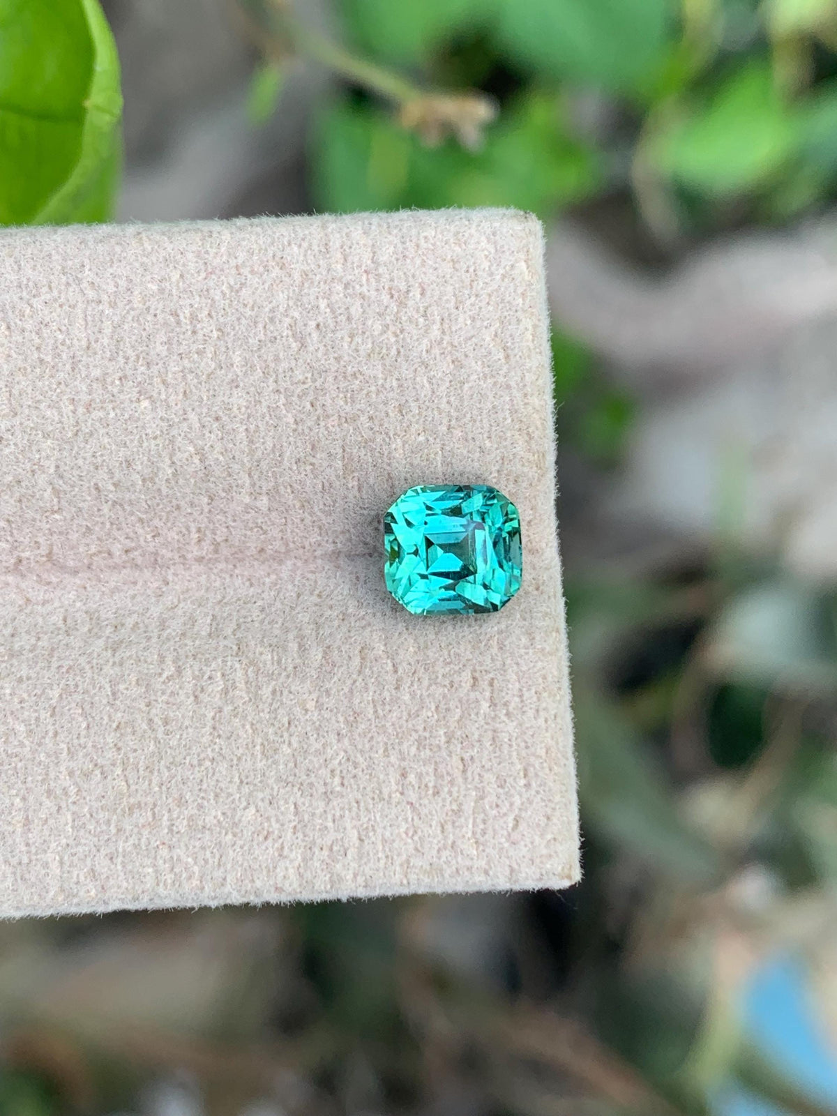 1.70 CT Cushion Cut Lagoon Tourmaline Gemstone: Afghanistan Origin