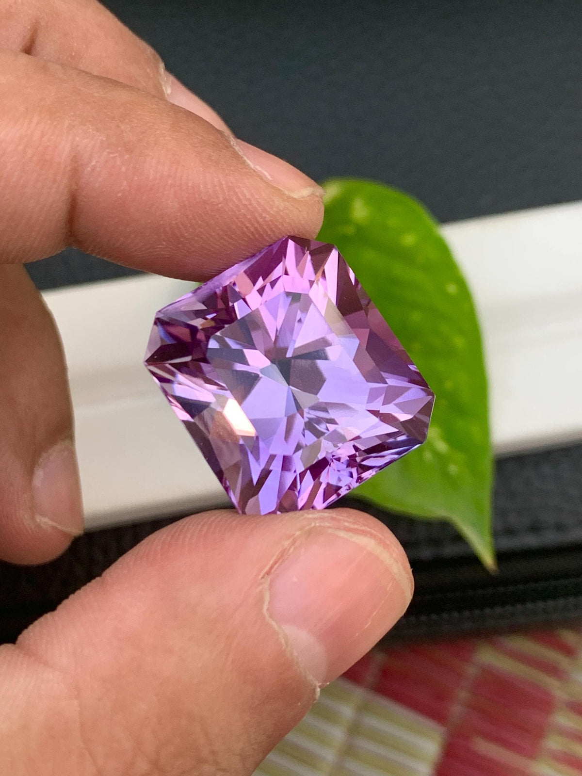 Fancy Precision Flower Cut Amethyst Loose Gemstone -41.80  Carats