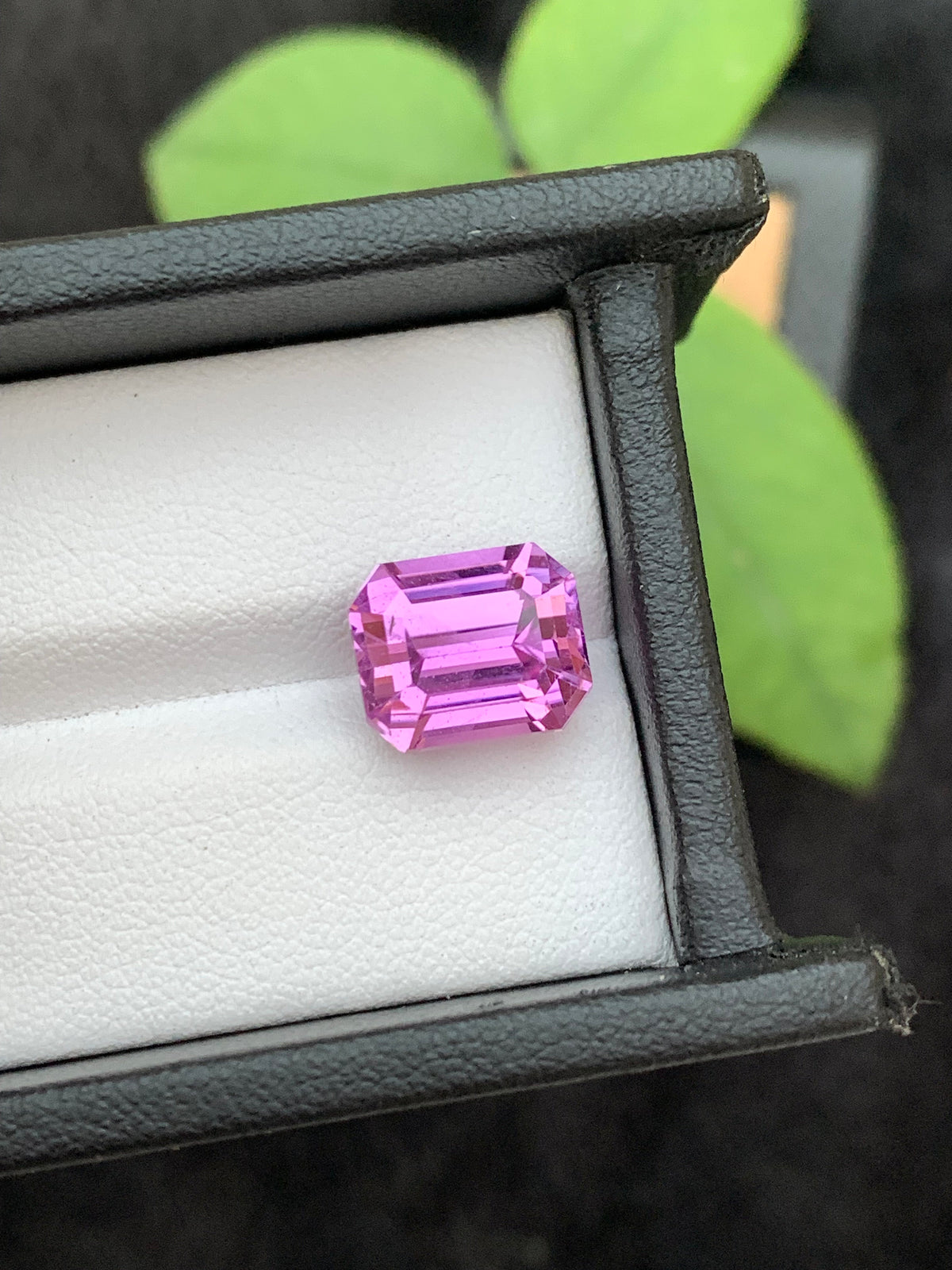 7.50 Carat Deep Pink Kunzite Gemstone: Emerald Cut, VSS Clarity
