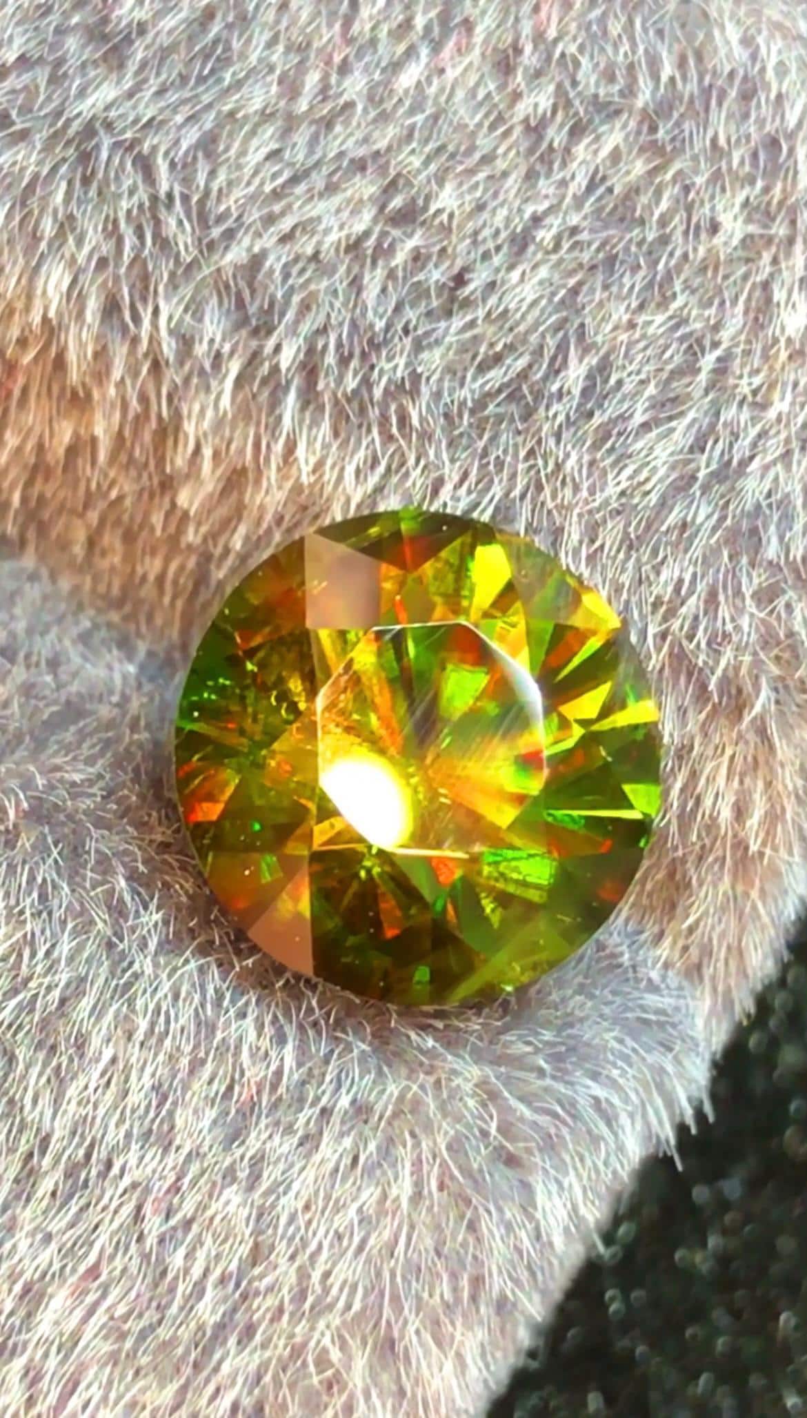 Green Sphene 3.15 ct Round Cut Green Gemstone from Skardu Pakistan