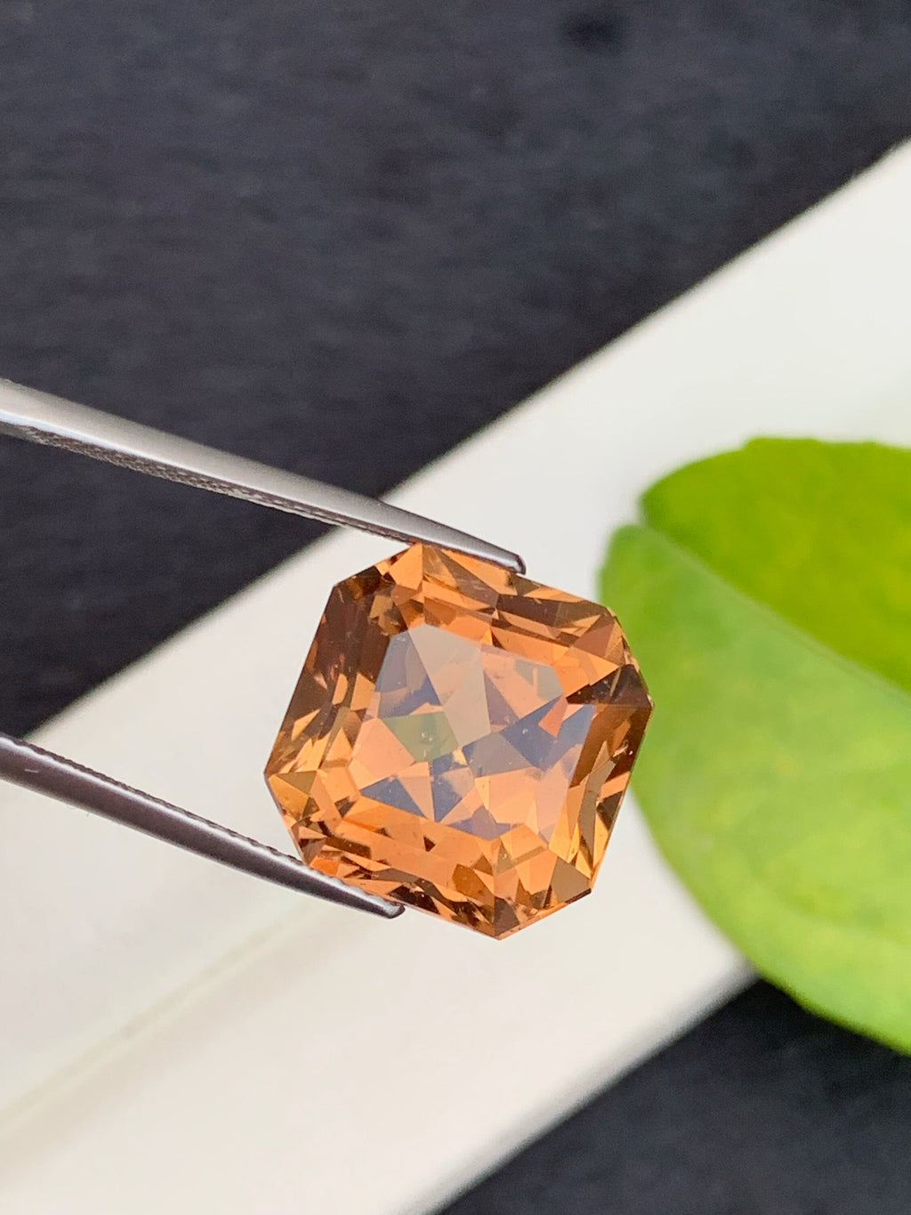 Natural Sherry Topaz Gemstone: 15.15 Carat Asscher Cut