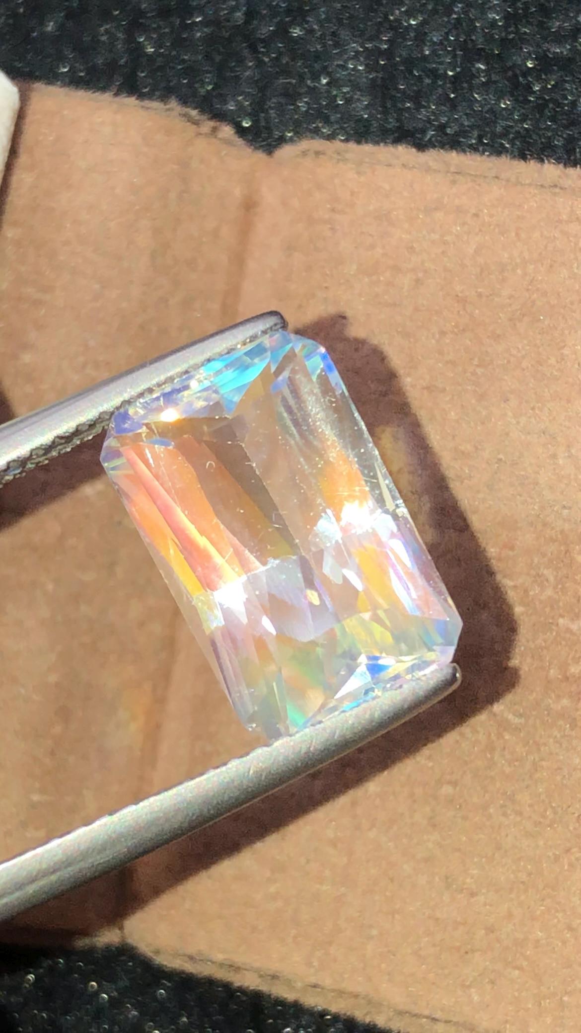 Rainbow Moonstone 4.51 Carat - Fancy Cut Gemstone From Madagascar