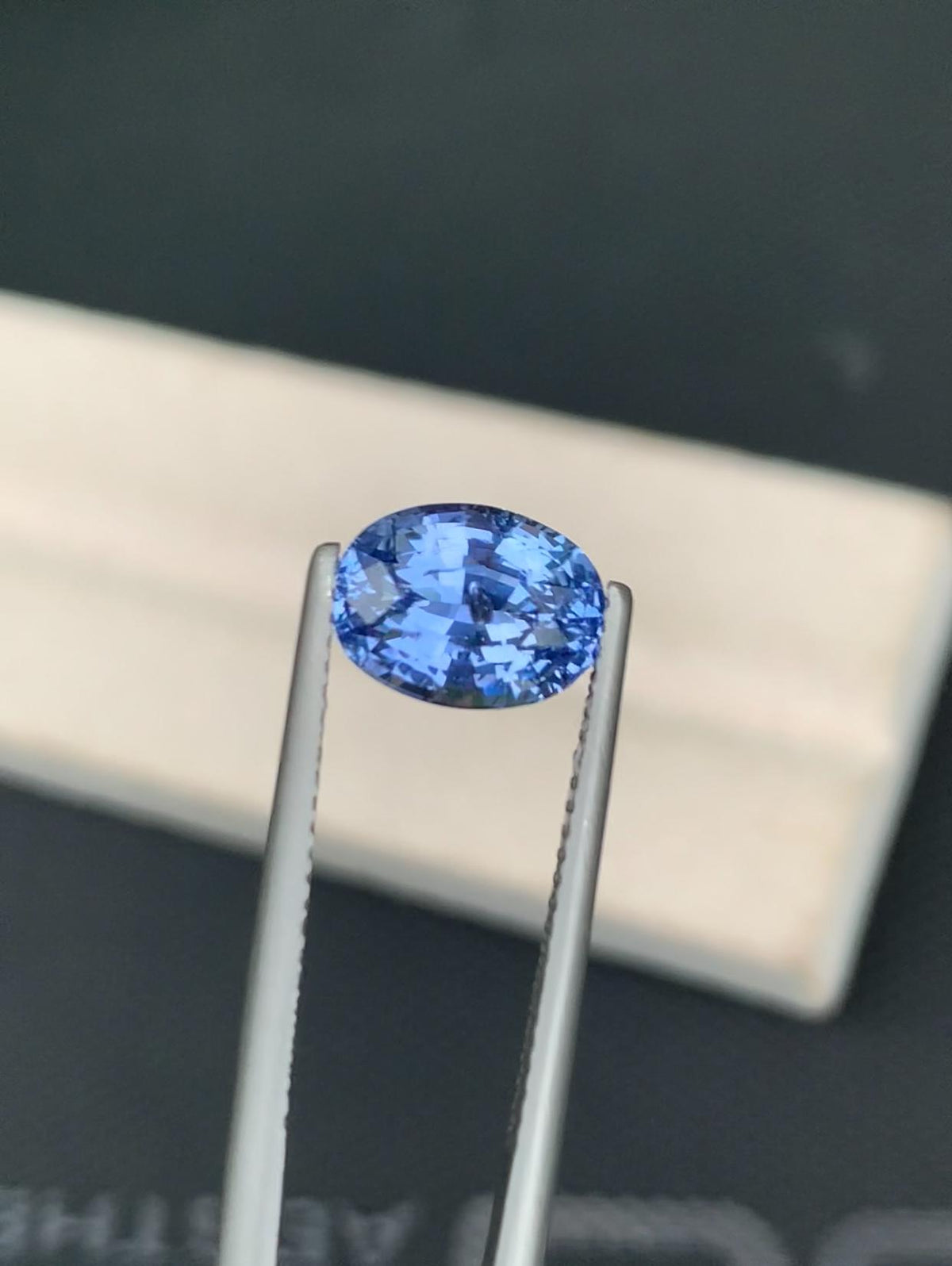 Certified 3.08 Carat Blue Sapphire Gemstone: Oval Faceted Jewelry Stone